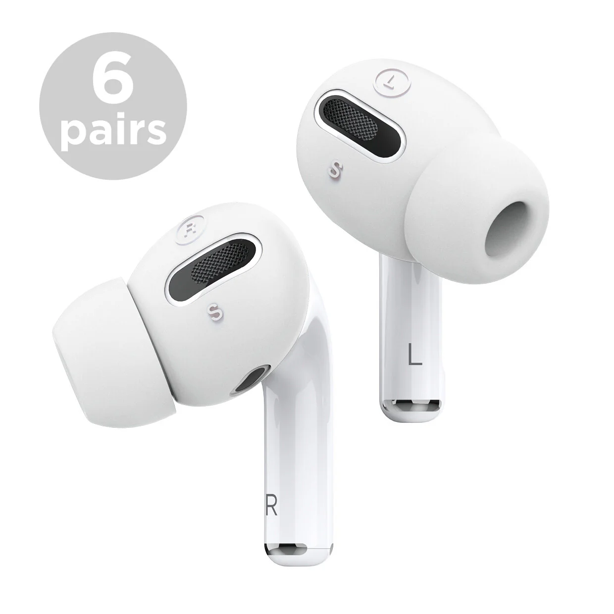 Earbuds Cover Plus with Integrated Tips [6 Pairs] [4 Colors] - Image 3