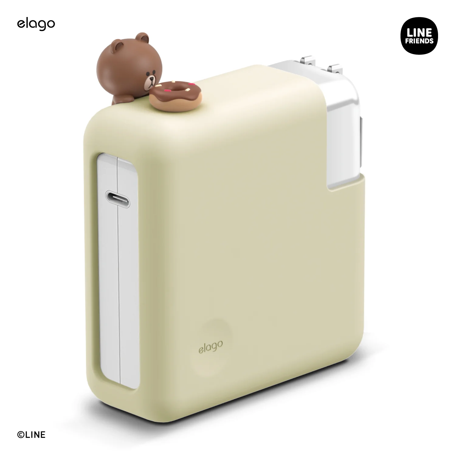 LINE FRIENDS | elago Brown MacBook Charger Cover - Image 2