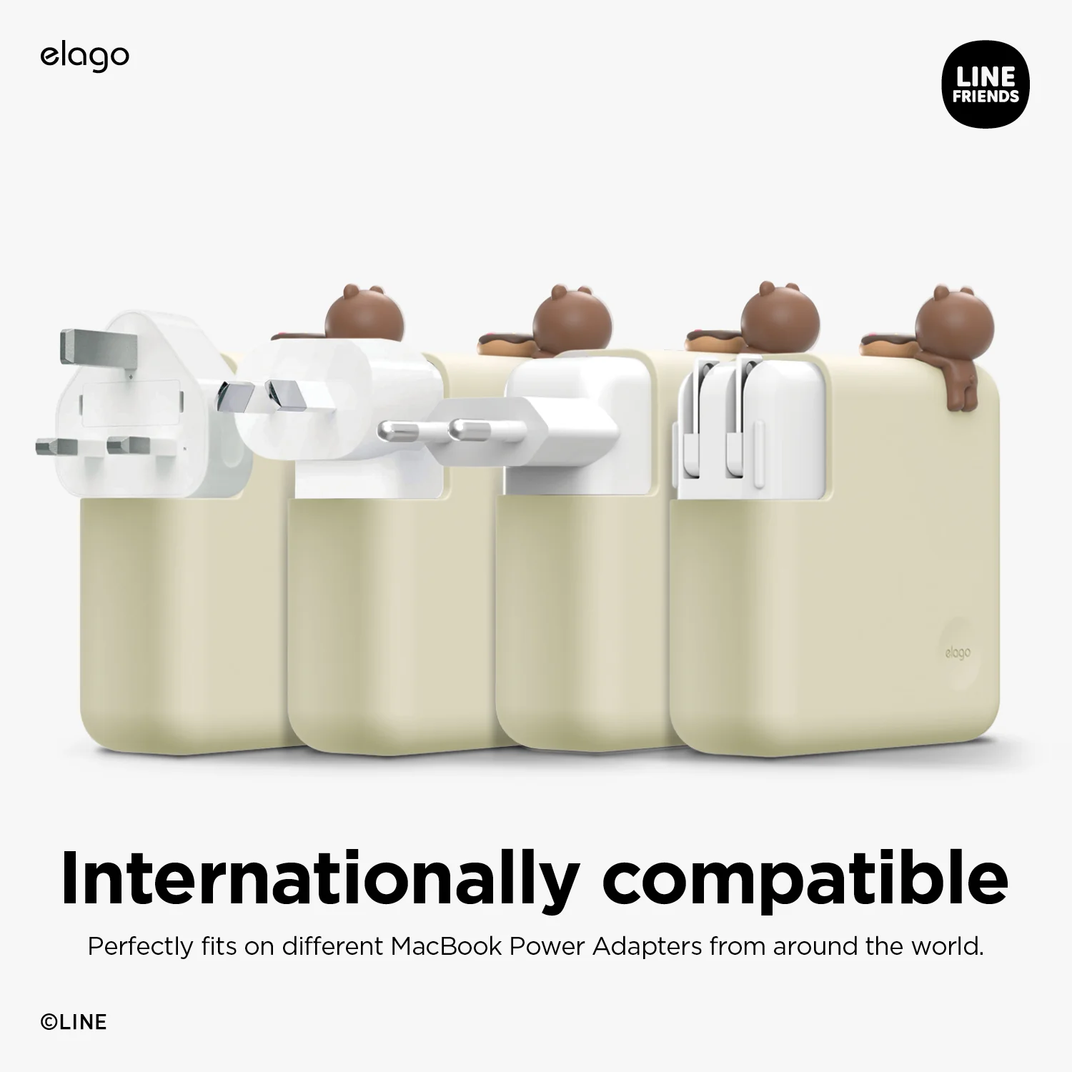 LINE FRIENDS | elago Brown MacBook Charger Cover - Image 4