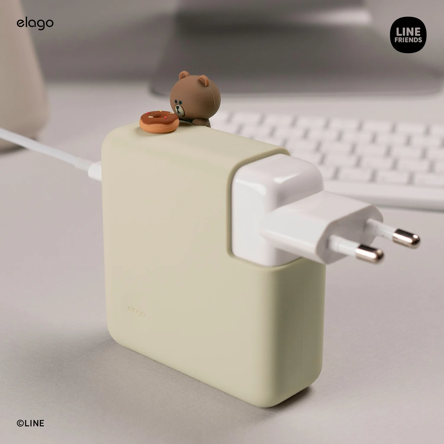 LINE FRIENDS | elago Brown MacBook Charger Cover - Image 5