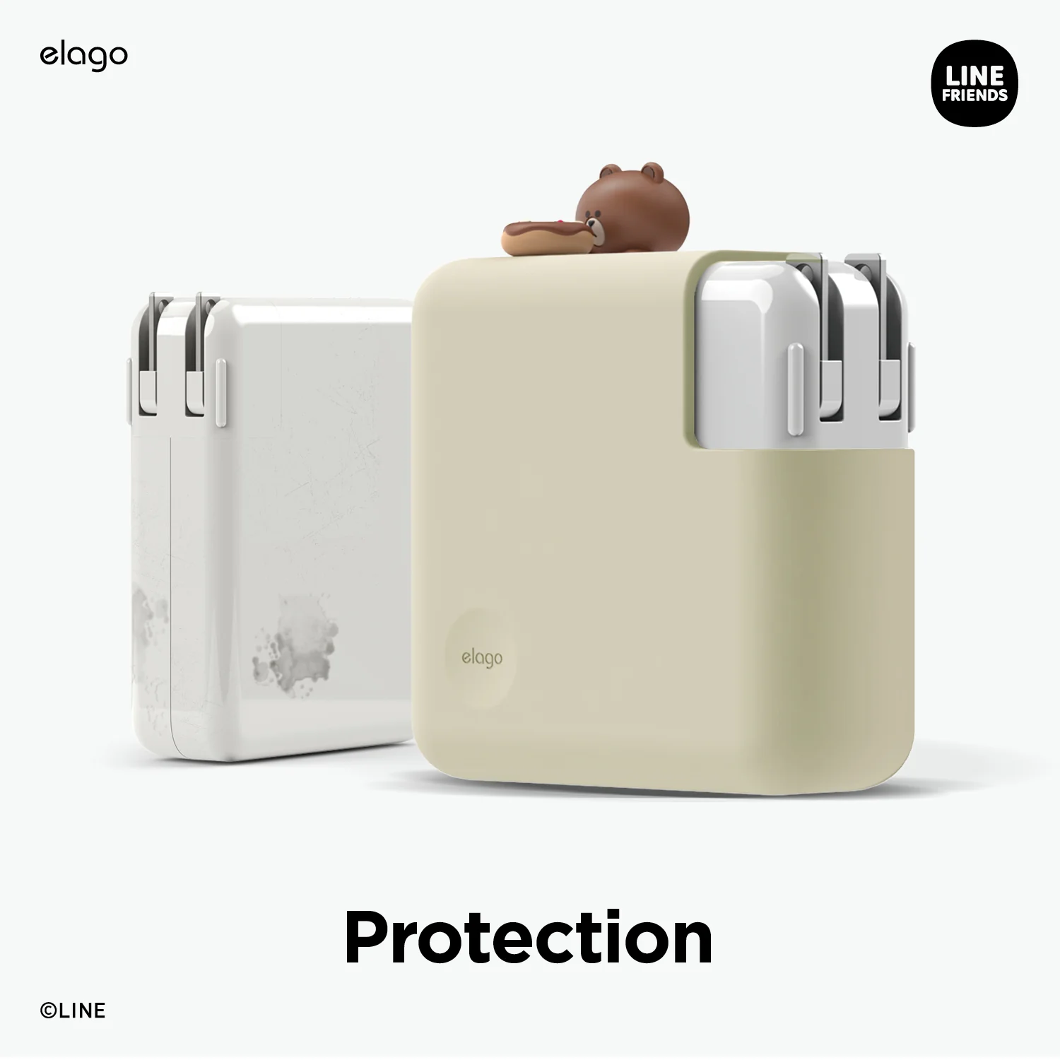 LINE FRIENDS | elago Brown MacBook Charger Cover - Image 8