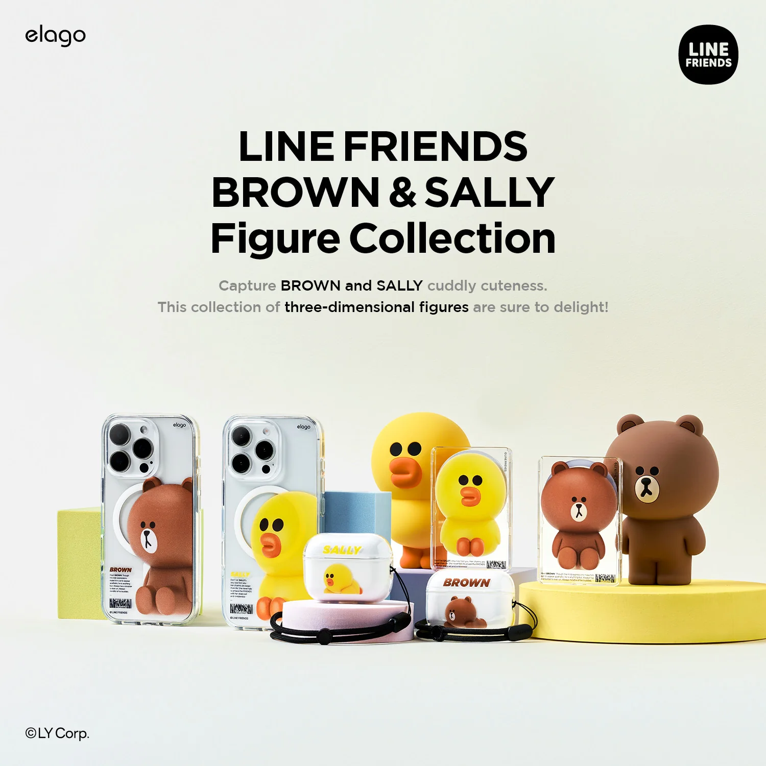 LINE FRIENDS | BROWN & SALLY Figure Clear Case - Image 3