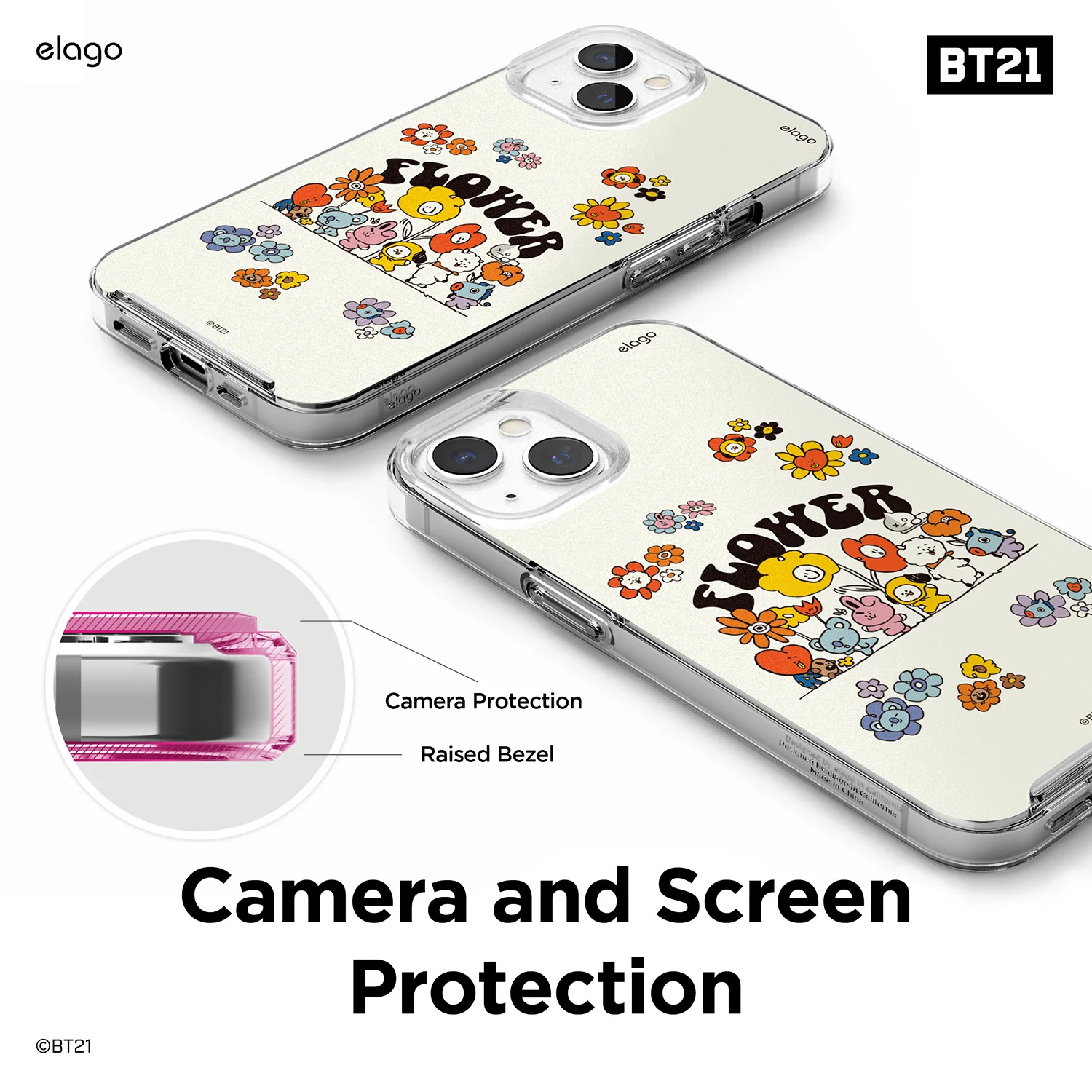 BT21 | elago Flower Case for iPhone 13 - Image 5