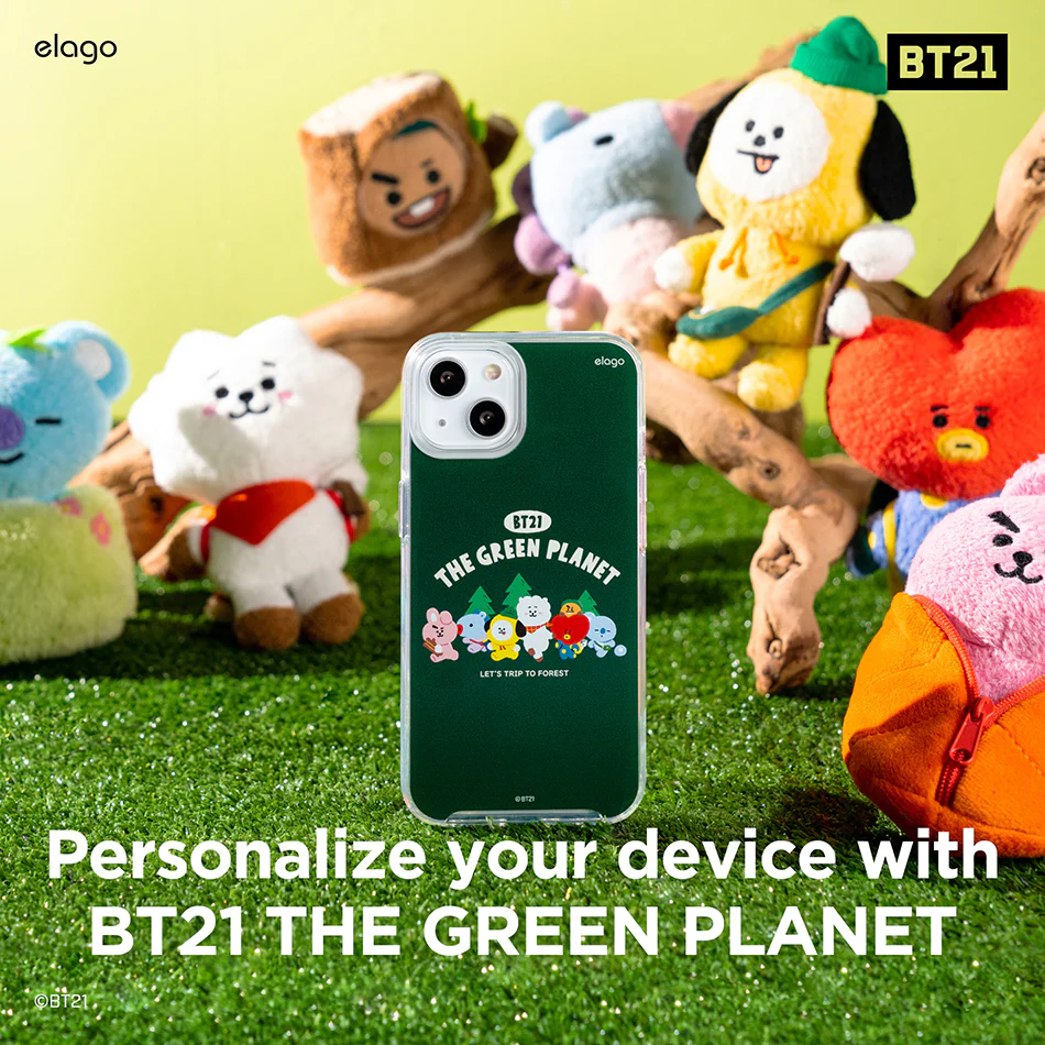 BT21 | elago Green Planet Case for iPhone 13 - Image 4