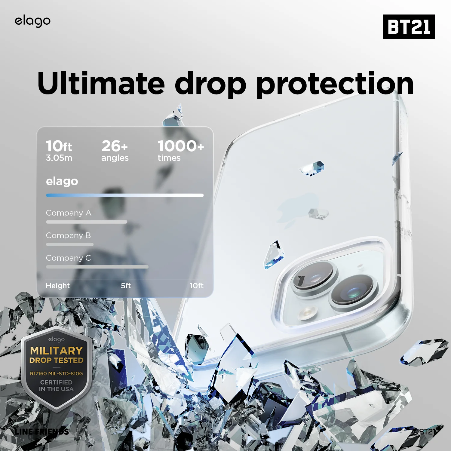 BT21 | elago Hope in Love Hybrid Case for iPhone 15 - Image 7