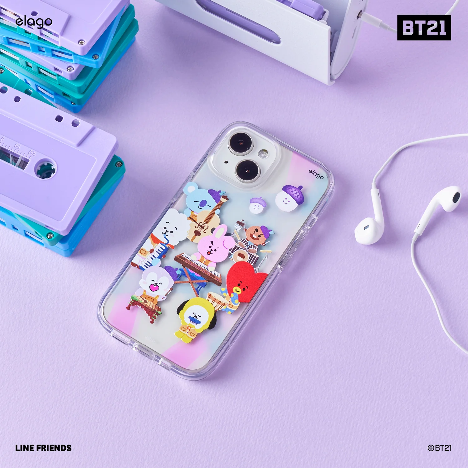 BT21 | elago Hope in Love Hybrid Case for iPhone 15 Plus - Image 9