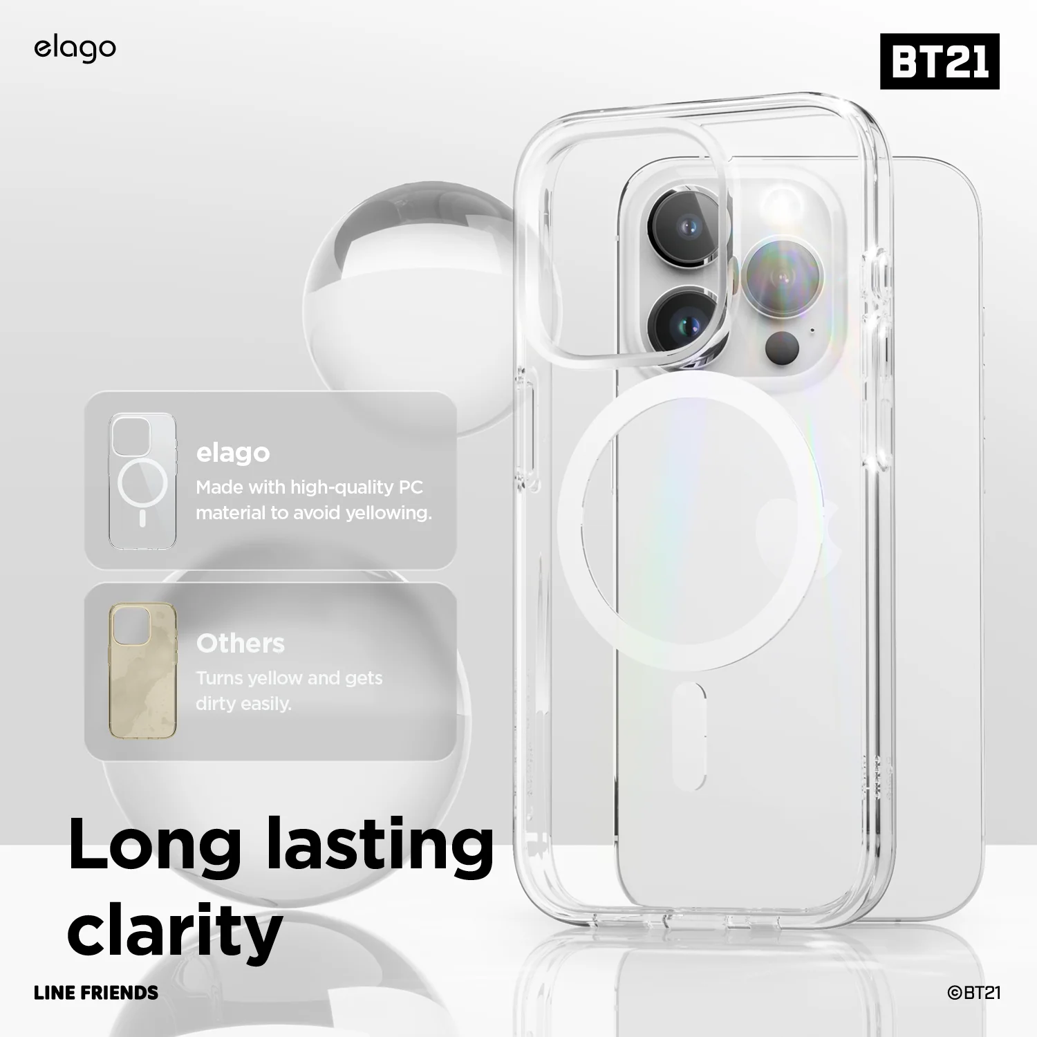 BT21 | elago Hope in Love Hybrid Case for iPhone 15 Pro - Image 6