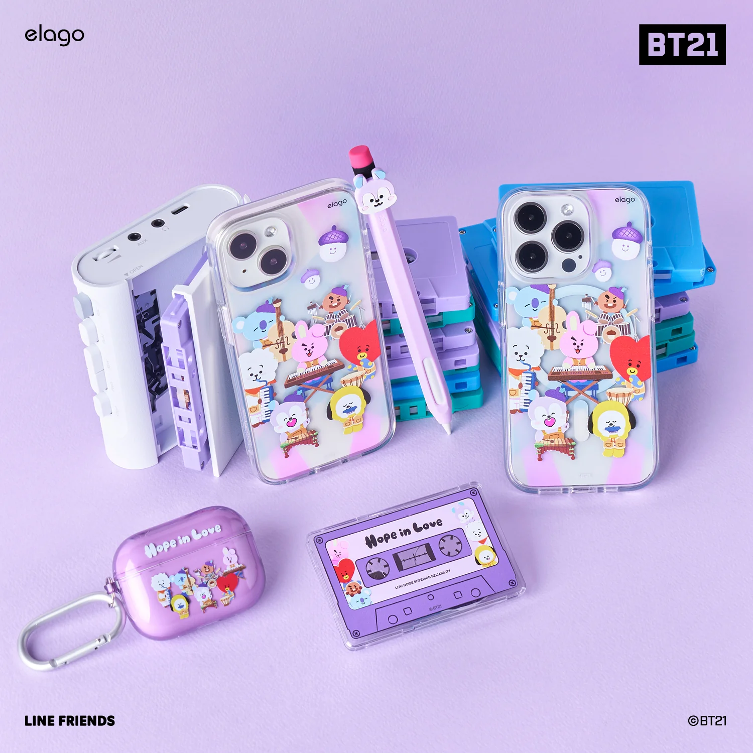 BT21 elago Hope in Love Hybrid Case for iPhone 15 Pro Max - Image 10