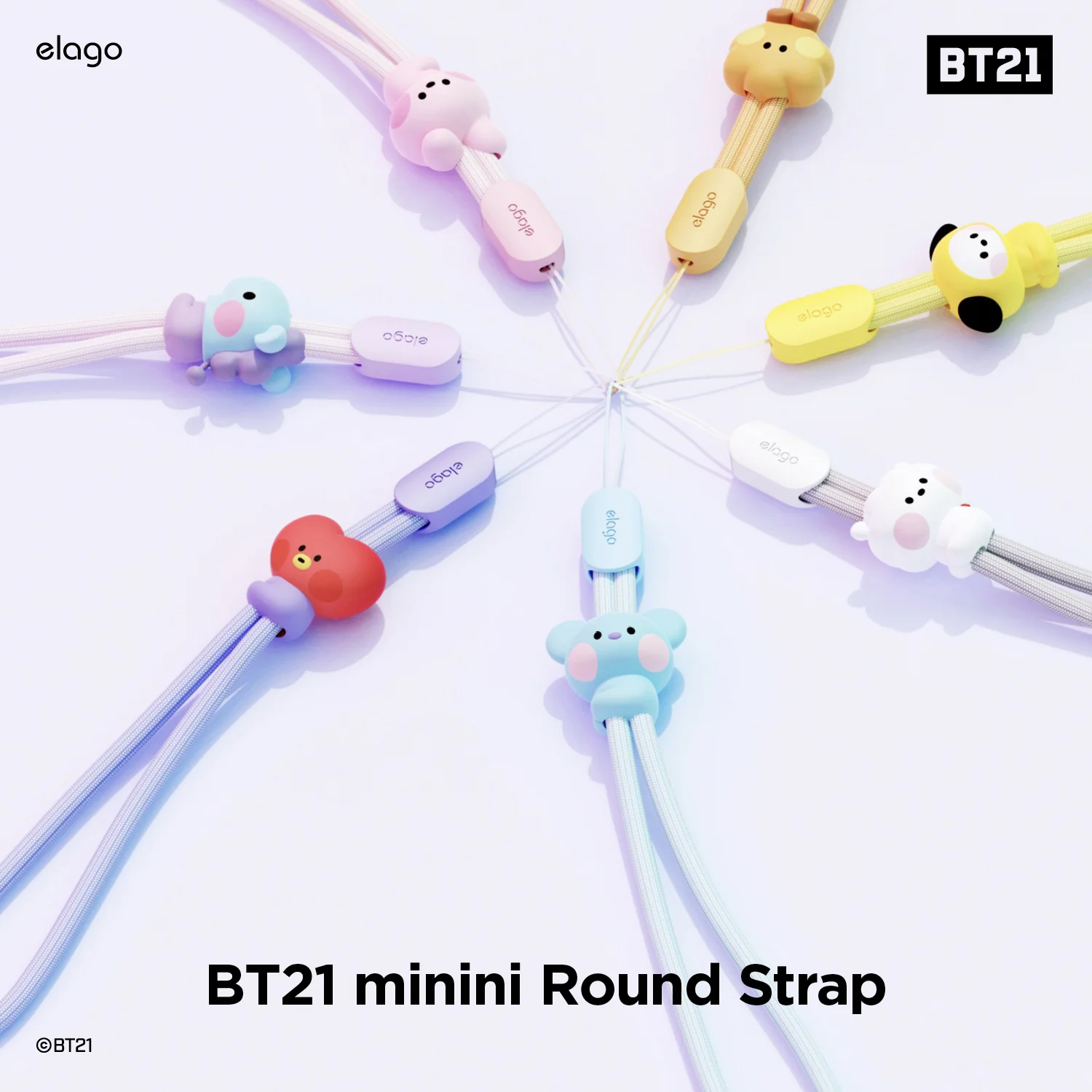 BT21 | elago Lanyard Wrist Strap [7 Styles] - Image 8