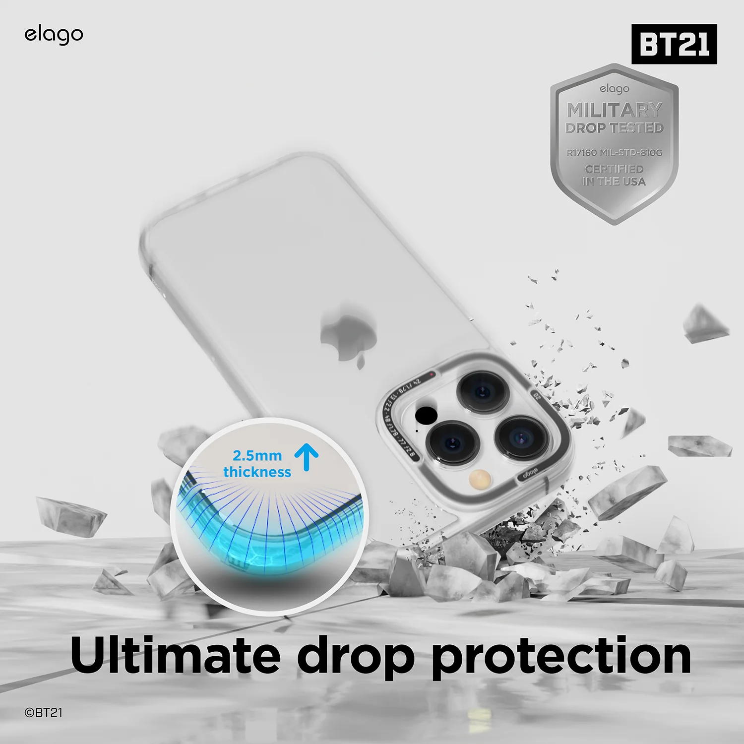 BT21 | elago Minini Dual Case for iPhone 14 Pro - Image 8