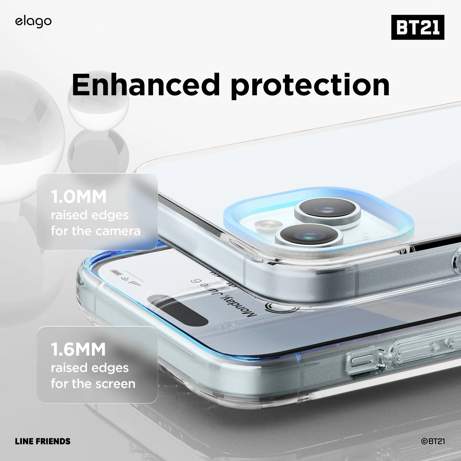 BT21 | elago On the Cloud Hybrid Case for iPhone 15 Plus - Image 4
