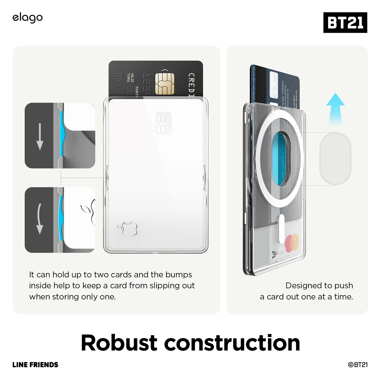 BT21 | elago On the Cloud MagSafe Card Wallet - Image 5