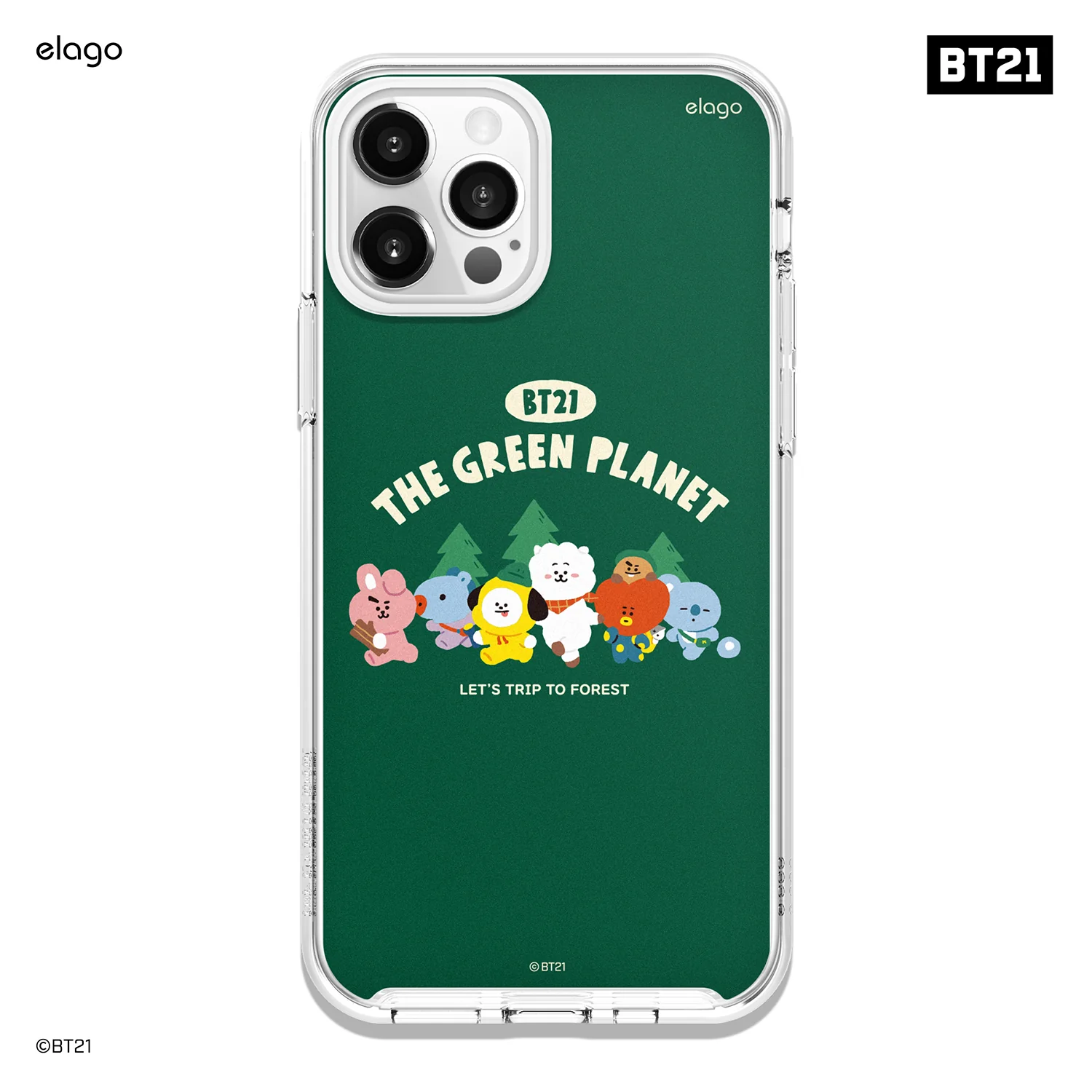 BT21 | elago Green Planet Case for iPhone 12 Pro & iPhone 12 - Image 2