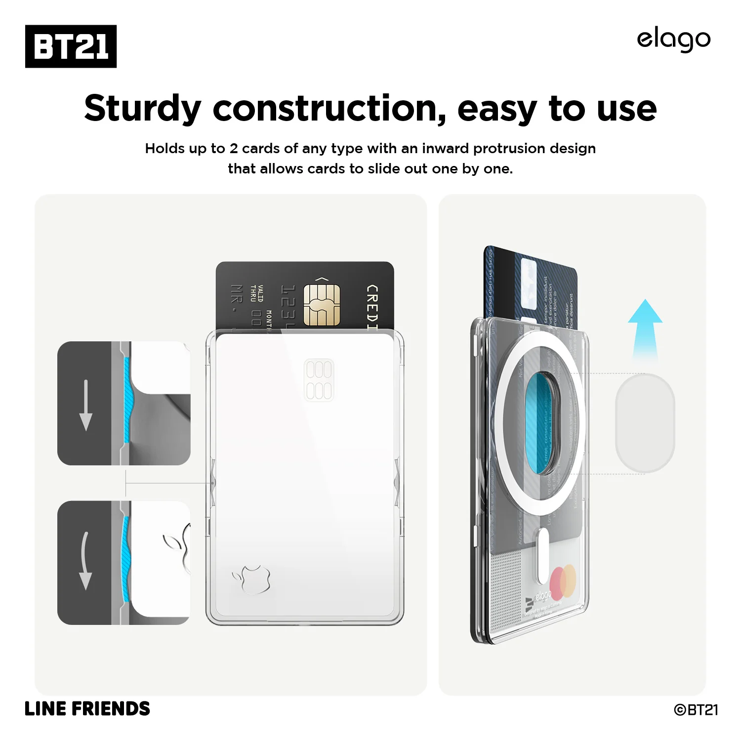 BT21 | elago Vivid Collection MagSafe Card Pocket - Image 5
