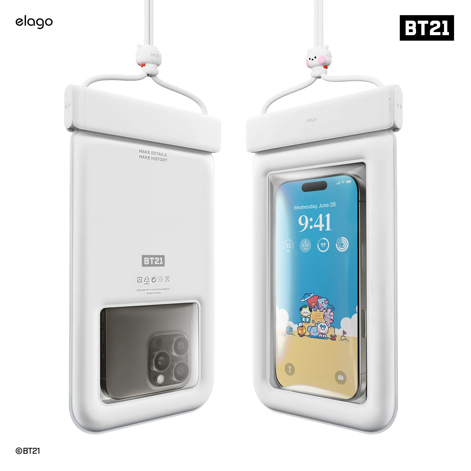 BT21 | elago Waterproof Pouch [7 Styles] - Image 2