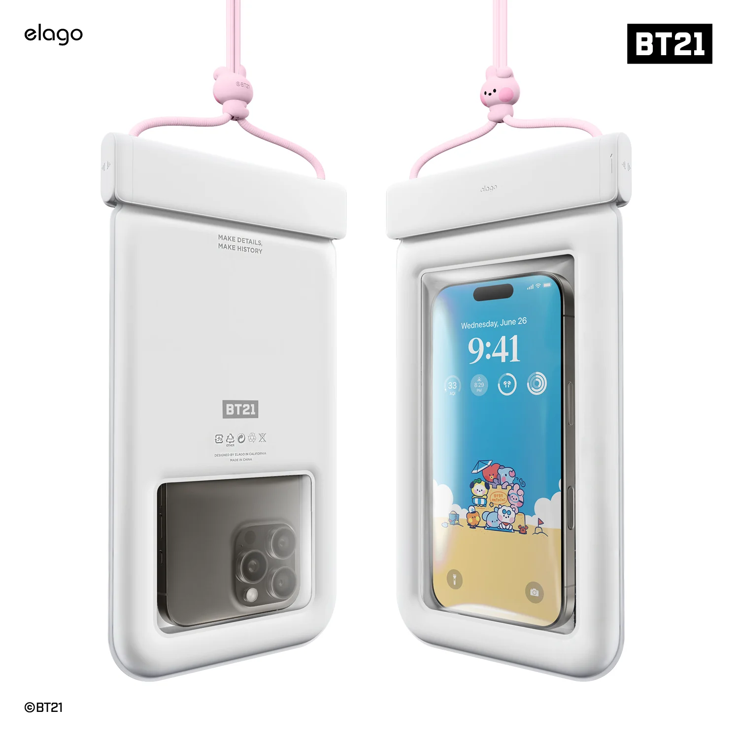 BT21 | elago Waterproof Pouch [7 Styles] - Image 7