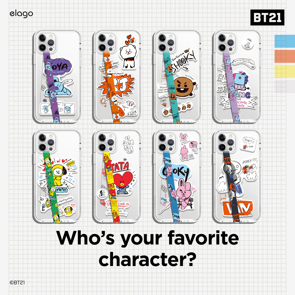 BT21 | elago Phone Strap with Stickers [8 Styles] - Image 9