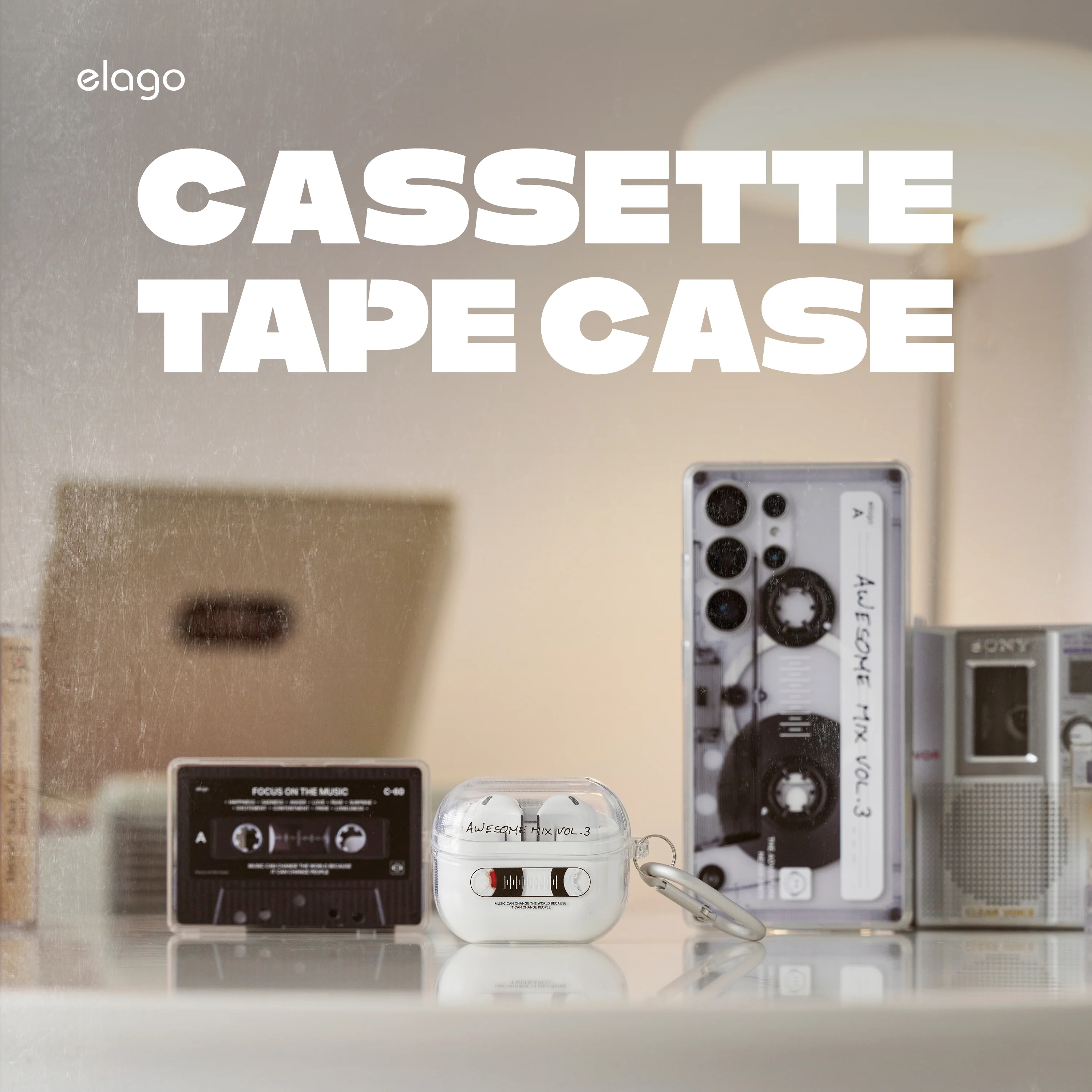 Cassette Tape 2 Monthly elago Clear Case - Image 7