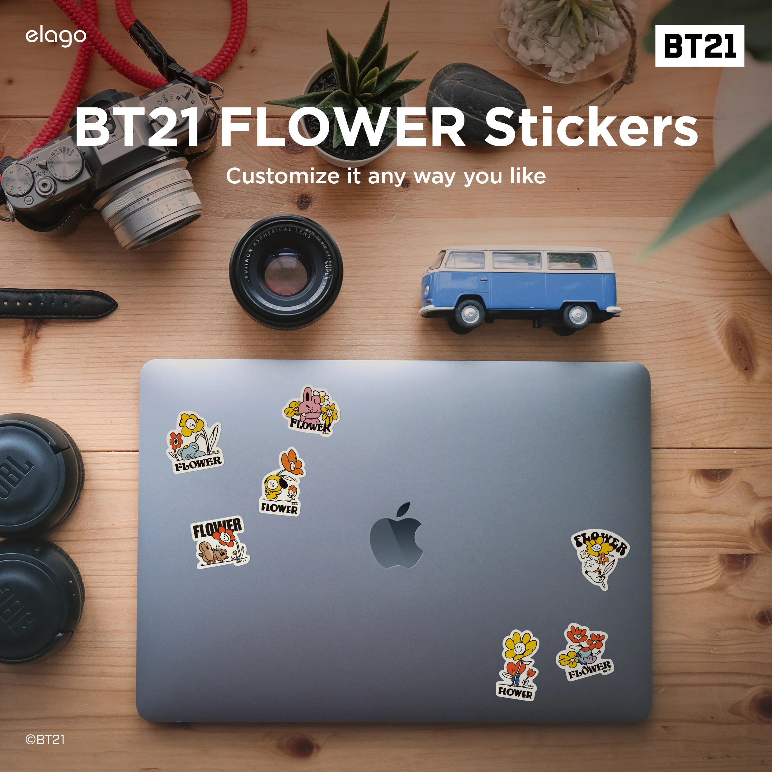 BT21 | elago Flower Case for iPhone 13 Mini - Image 9