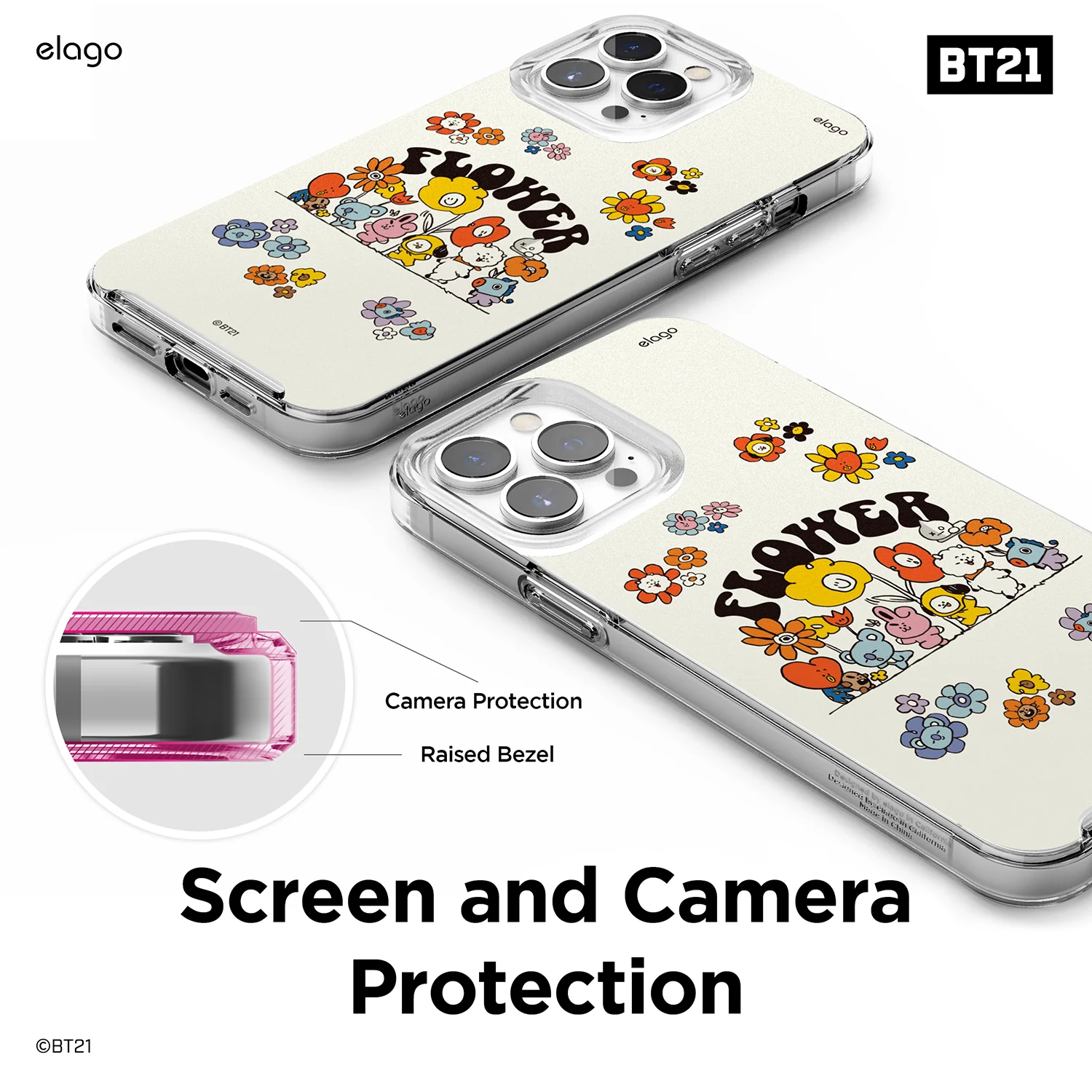 BT21 | elago Flower Case for iPhone 13 Pro Max - Image 5
