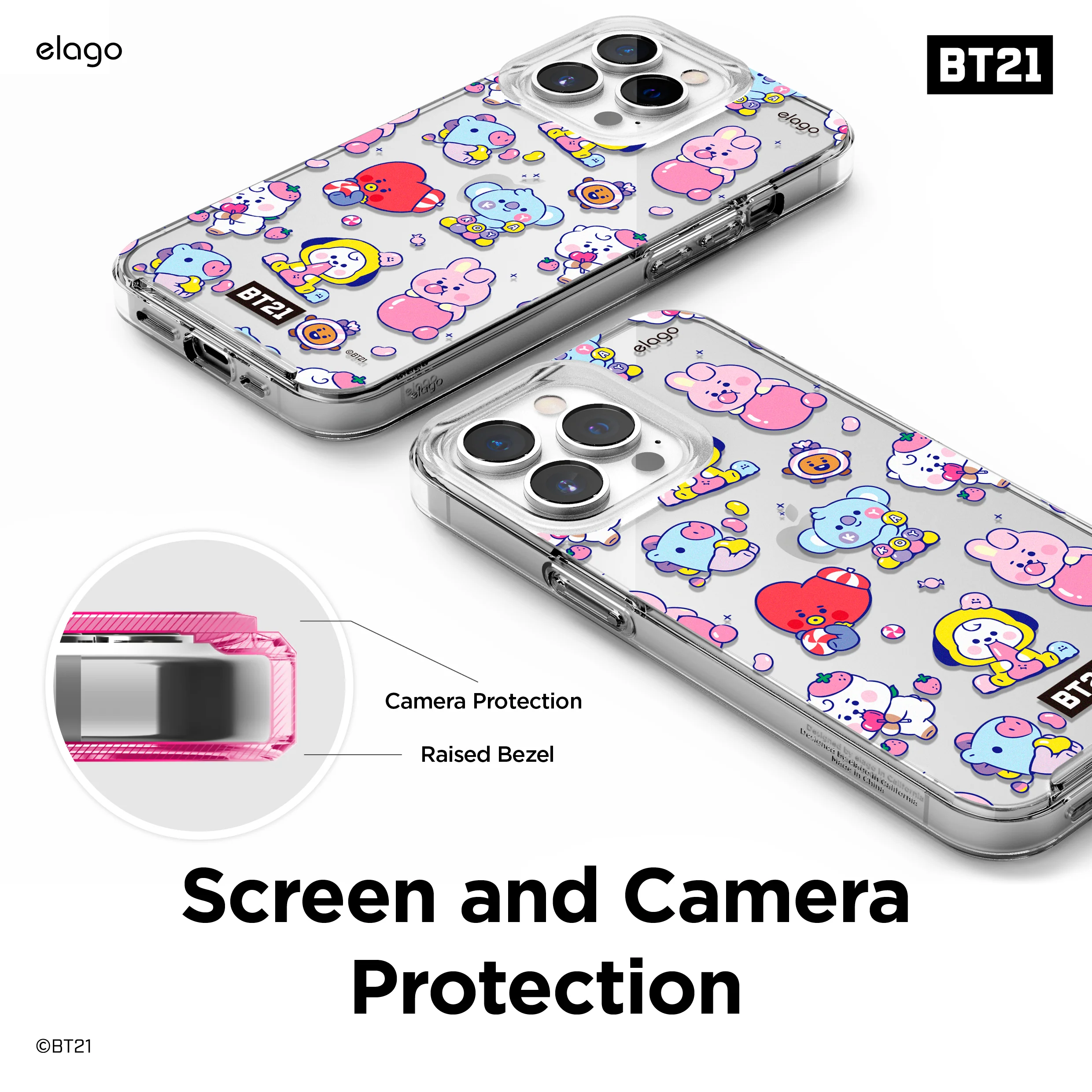 BT21 | elago Jelly Candy Case for iPhone 13 Pro - Image 4