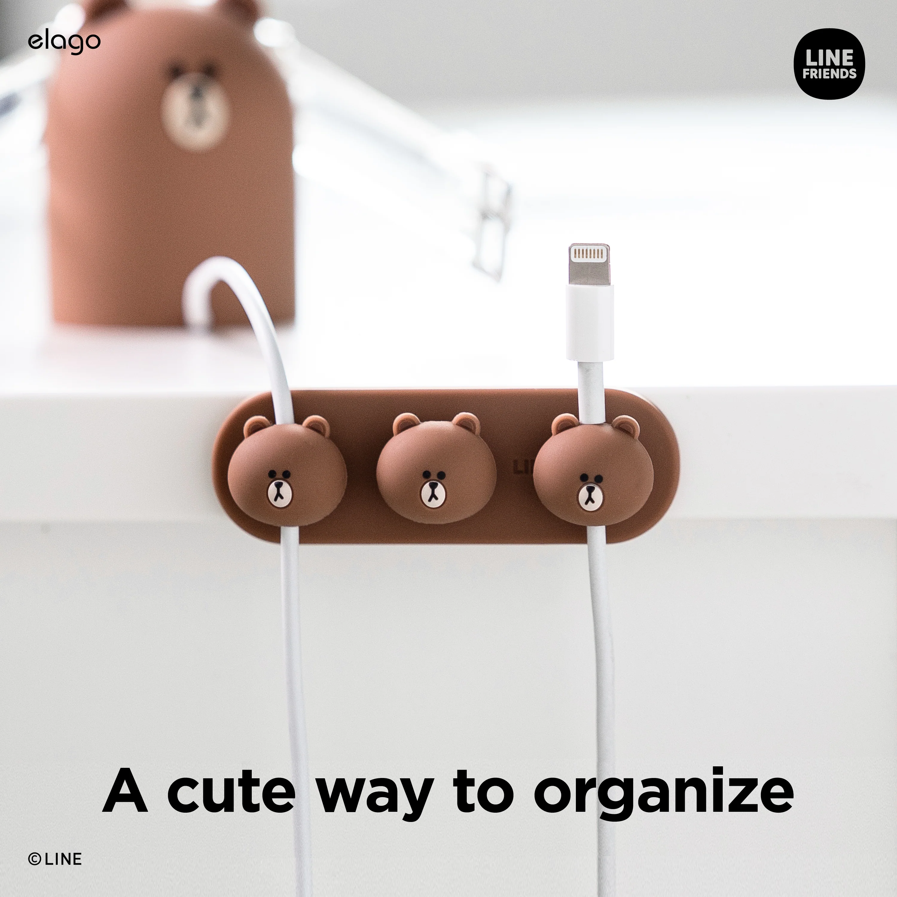 LINE FRIENDS | elago Magnetic Cable Management [3 Colors] - Image 4