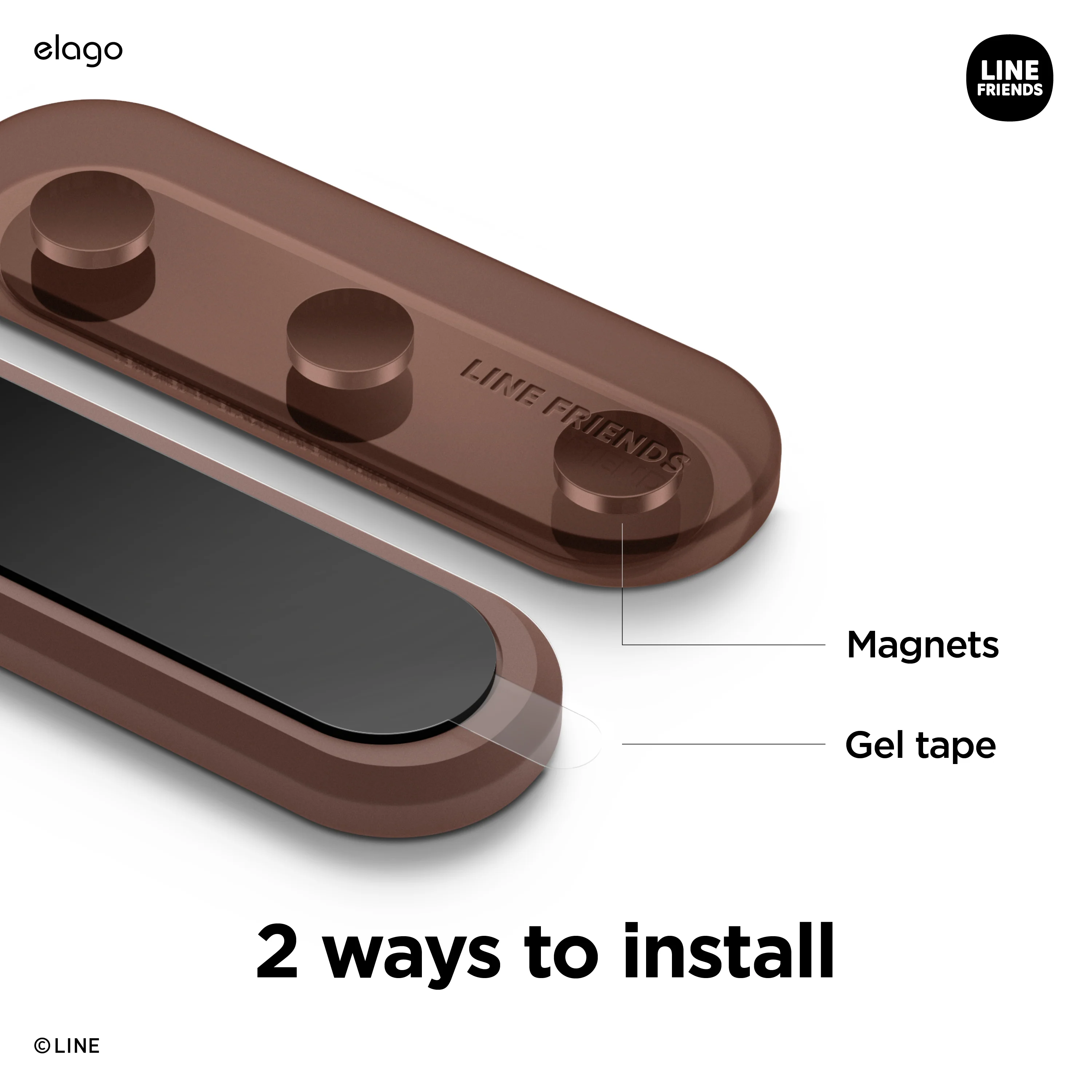 LINE FRIENDS | elago Magnetic Cable Management [3 Colors] - Image 5