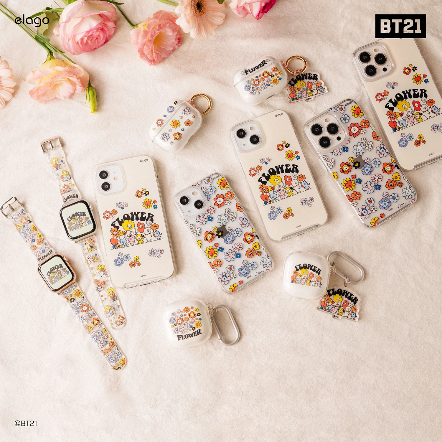 BT21  | elago Flower Strap [2 Styles] [2 Sizes] - Image 3