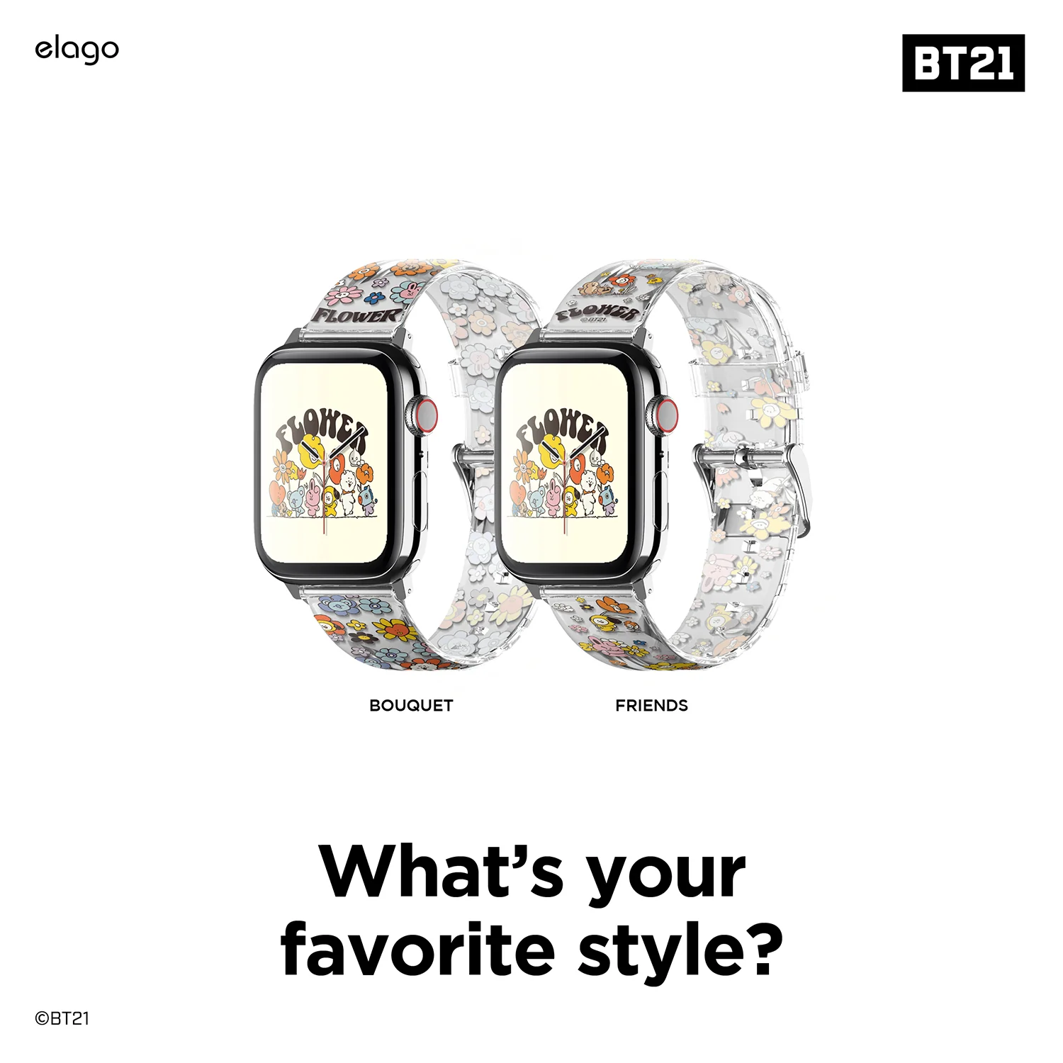 BT21  | elago Flower Strap [2 Styles] [2 Sizes] - Image 9