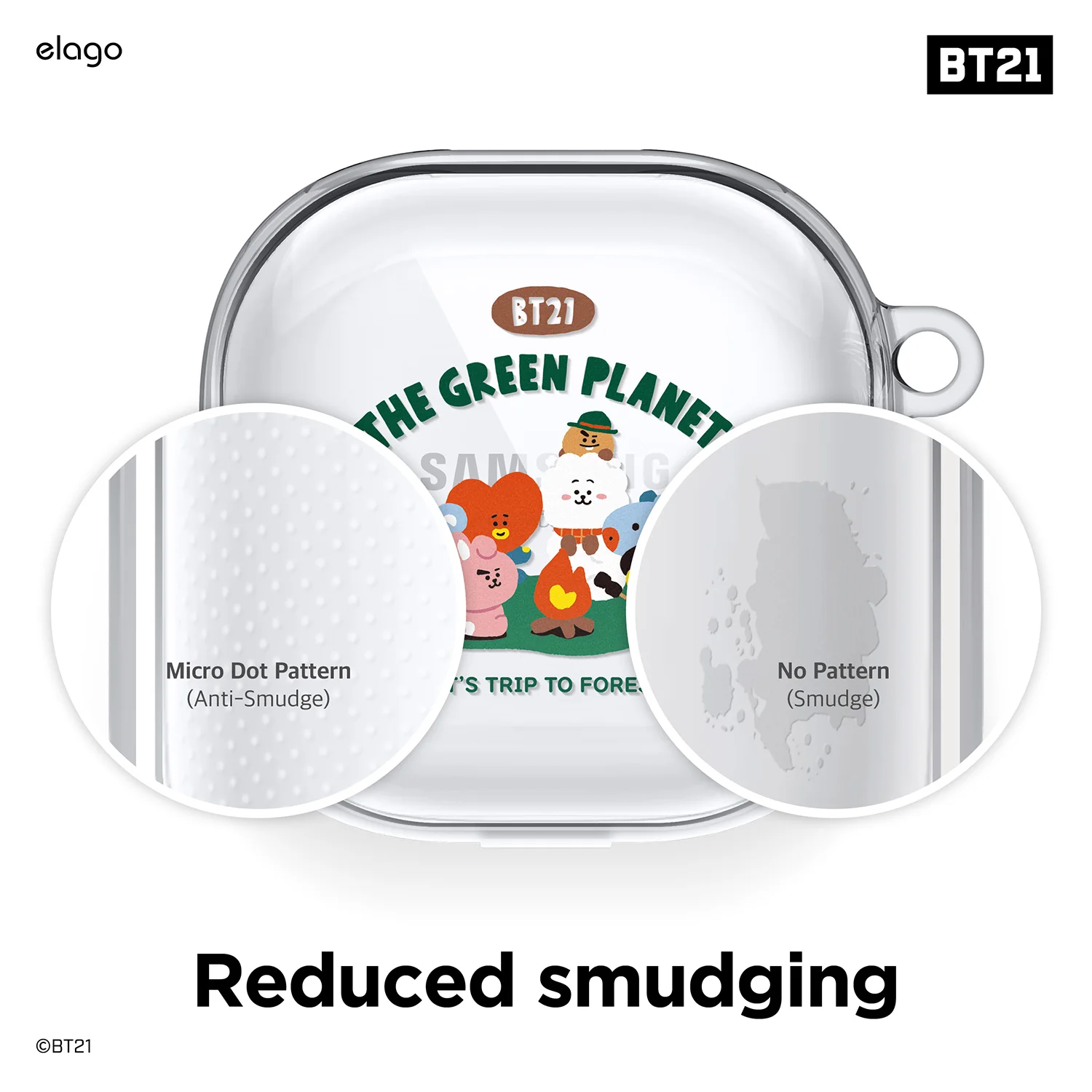 BT21 | elago Green Planet Case for Galaxy Buds - Image 7
