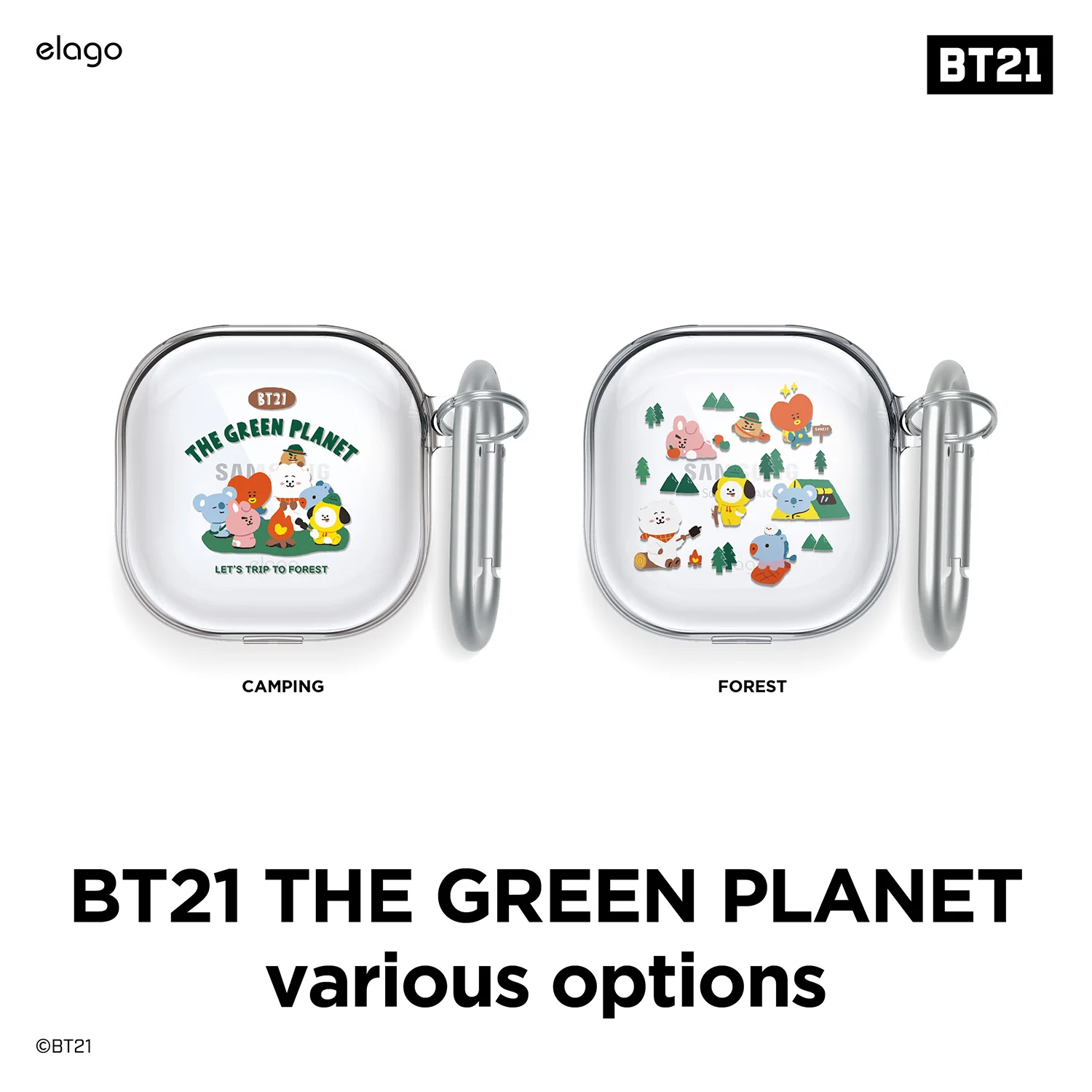 BT21 | elago Green Planet Case for Galaxy Buds - Image 9