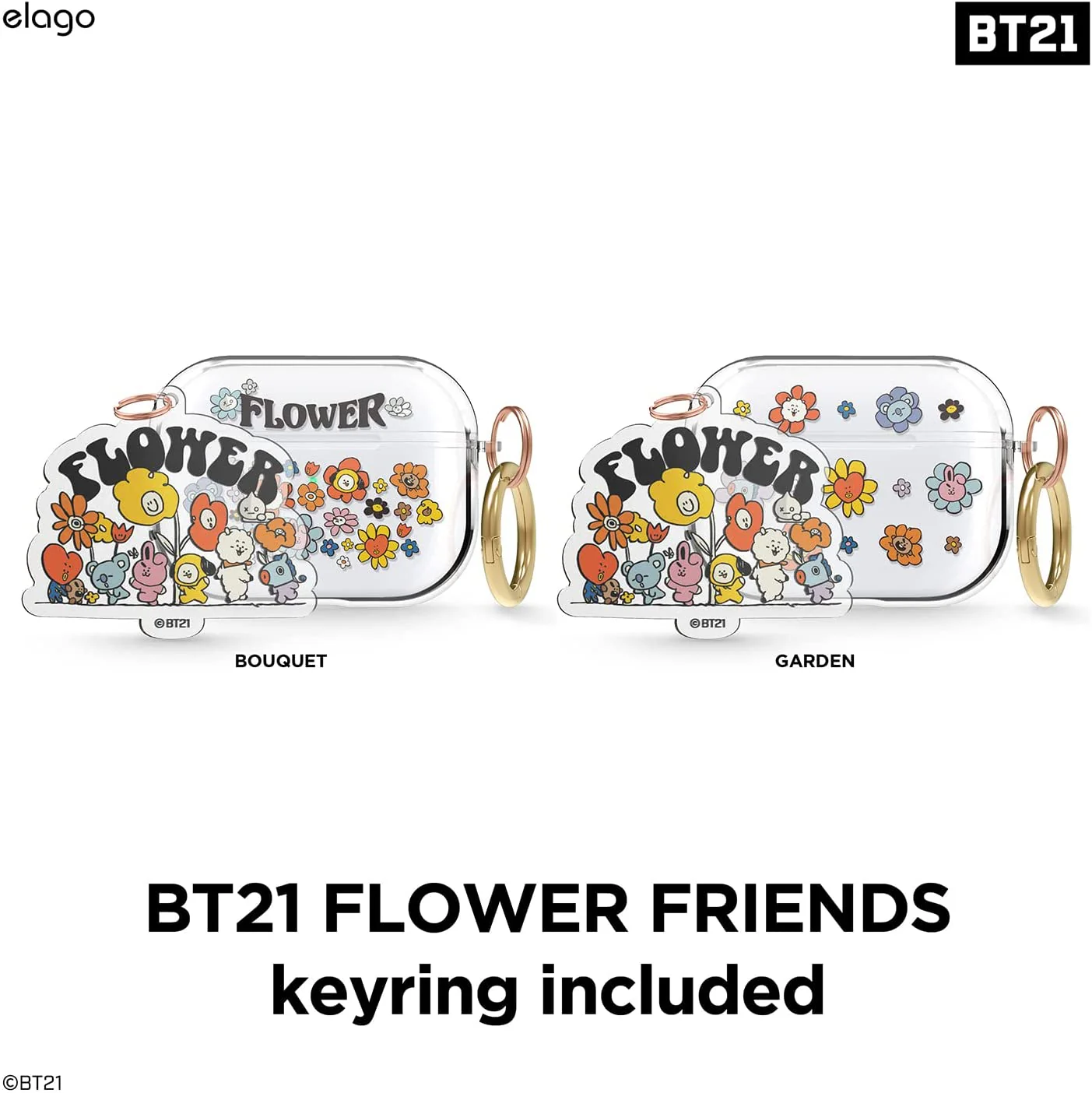 BT21 | elago Flower Clear Case [2 Styles] - Image 8