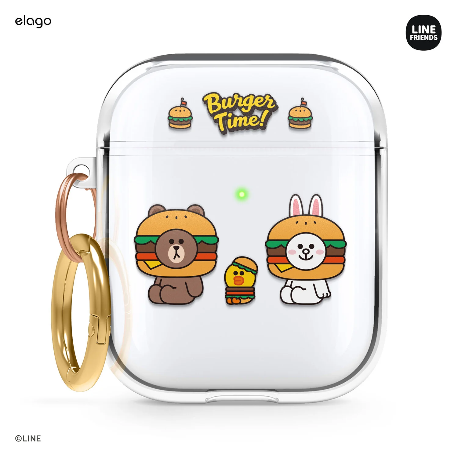 LINE FRIENDS | elago Burger Time Clear Case [4 Styles]