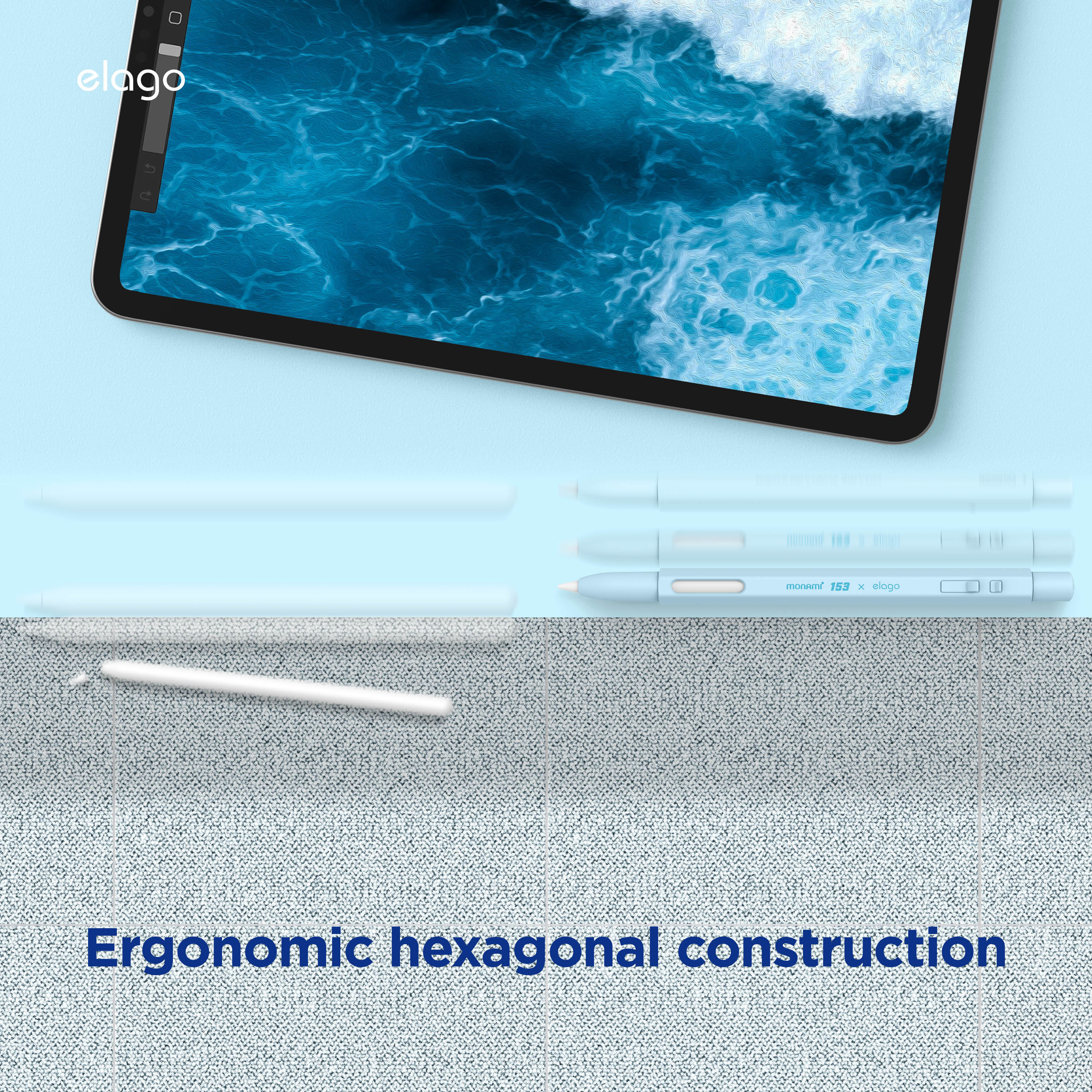 elago X MONAMI Silicone Case [Sky Blue] - Image 4