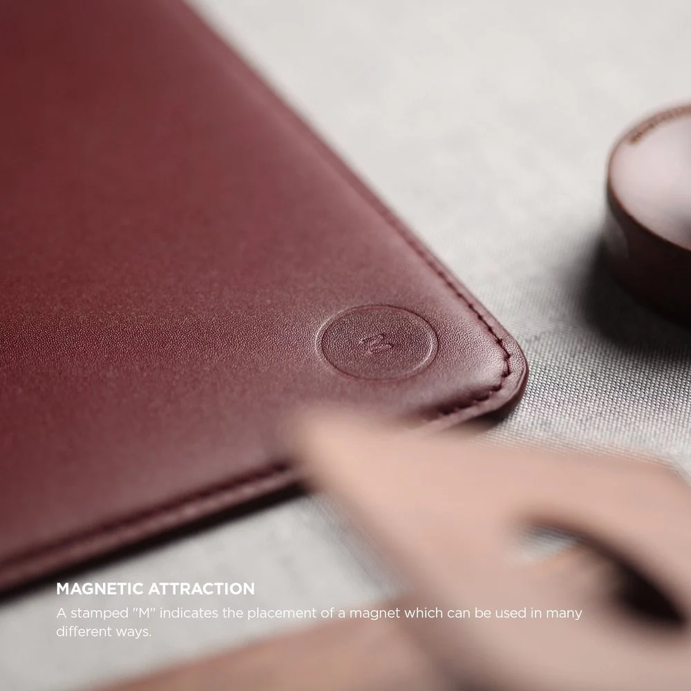 Genuine Leather Mouse Pad with magnetic cable management [3 Colors] - Image 5