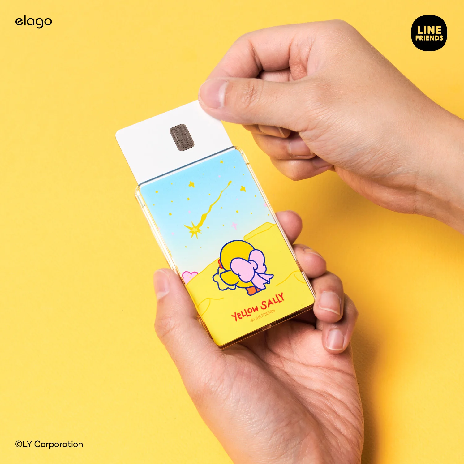 LINE FRIENDS | 2025 Yellow Sally Magnetic Card Pocket - Image 3