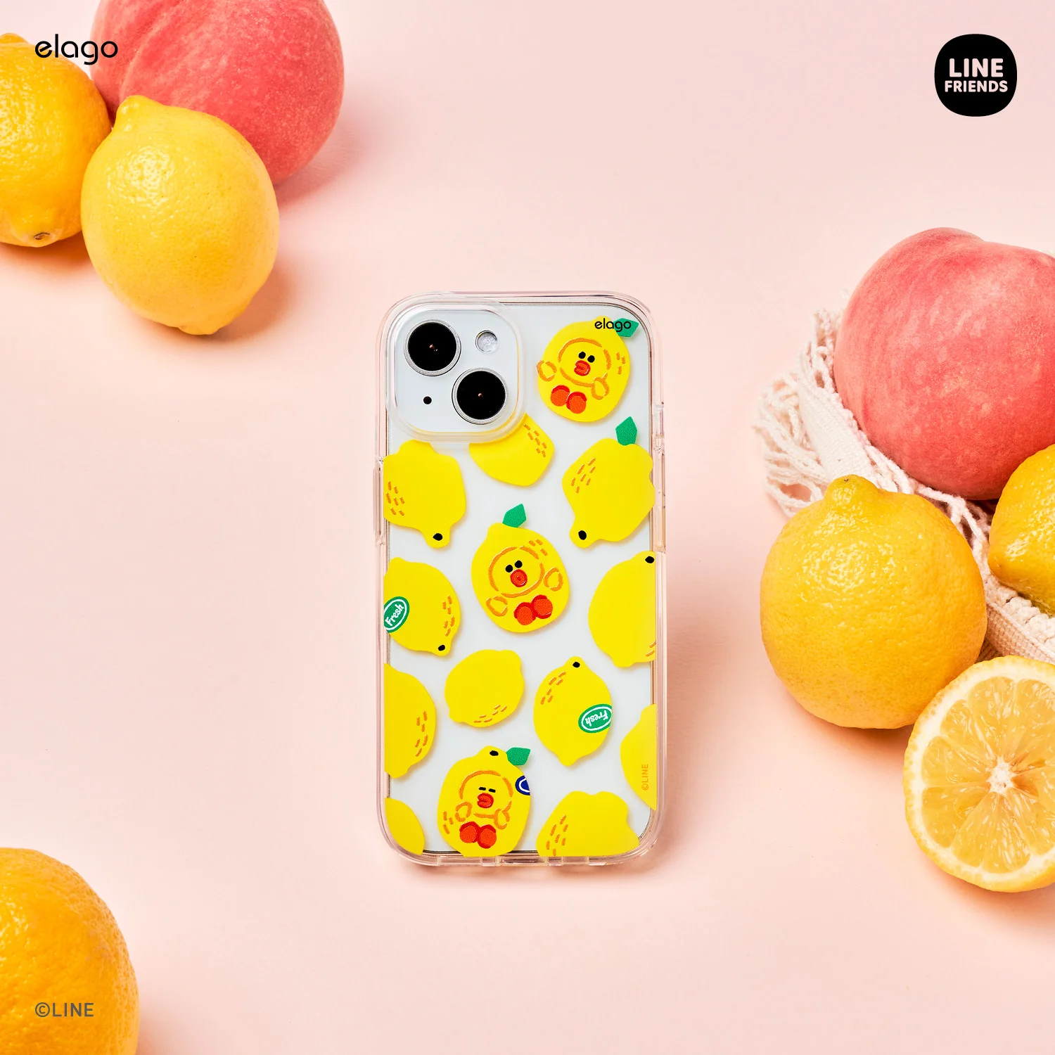 LINE FRIENDS | elago B&F Fruit Shop Hybrid Case for iPhone 15 - Image 8