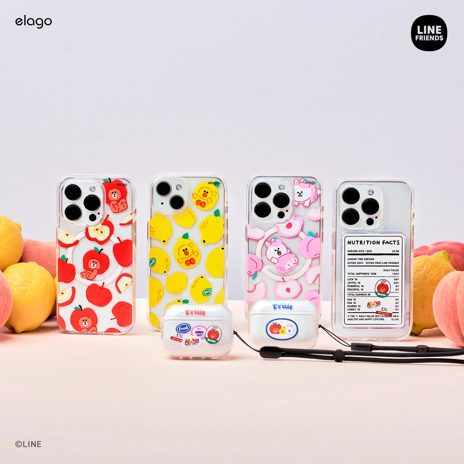 LINE FRIENDS | elago B&F Fruit Shop Hybrid Case for iPhone 15 - Image 9