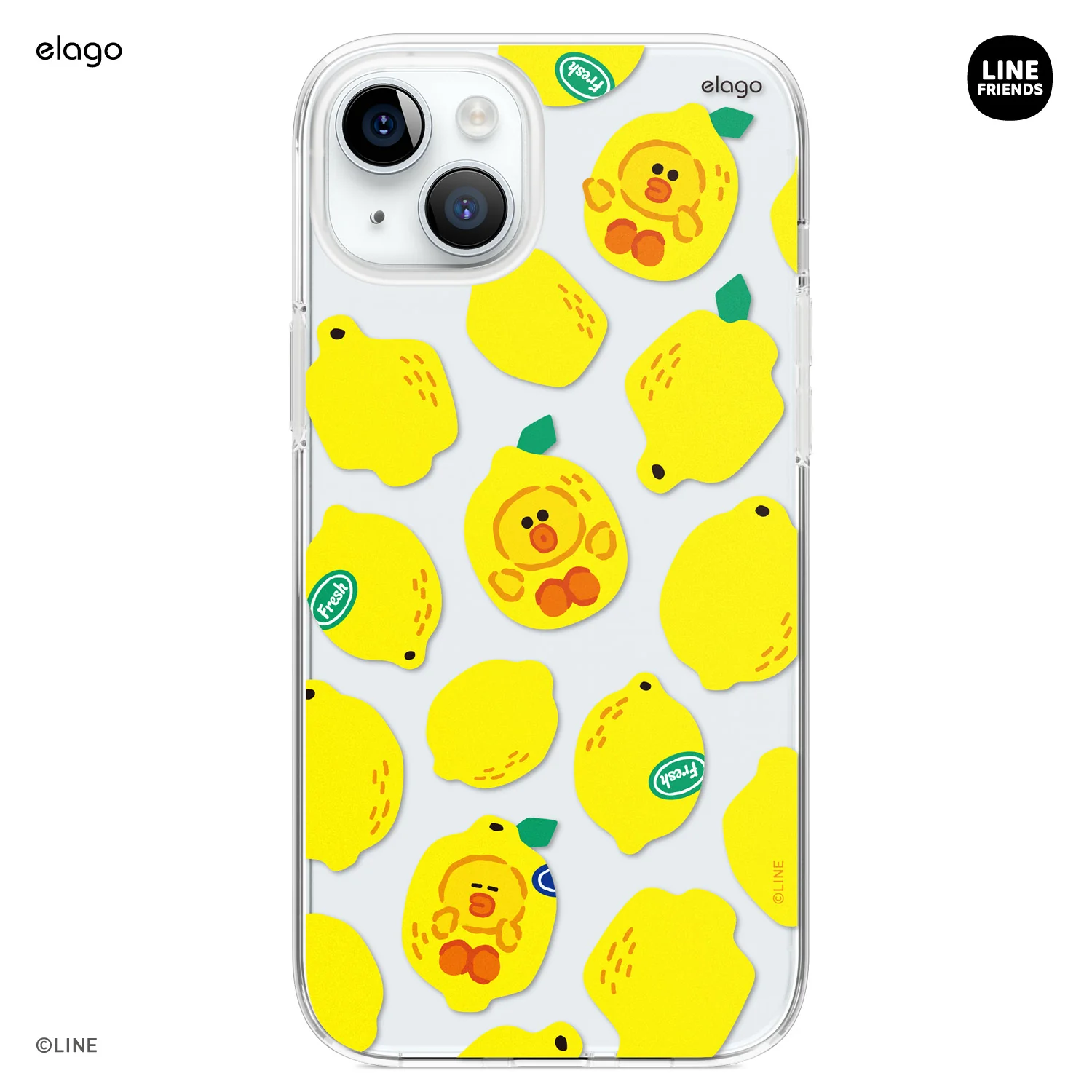LINE FRIENDS | elago B&F Fruit Shop Hybrid Case for iPhone 15 Plus