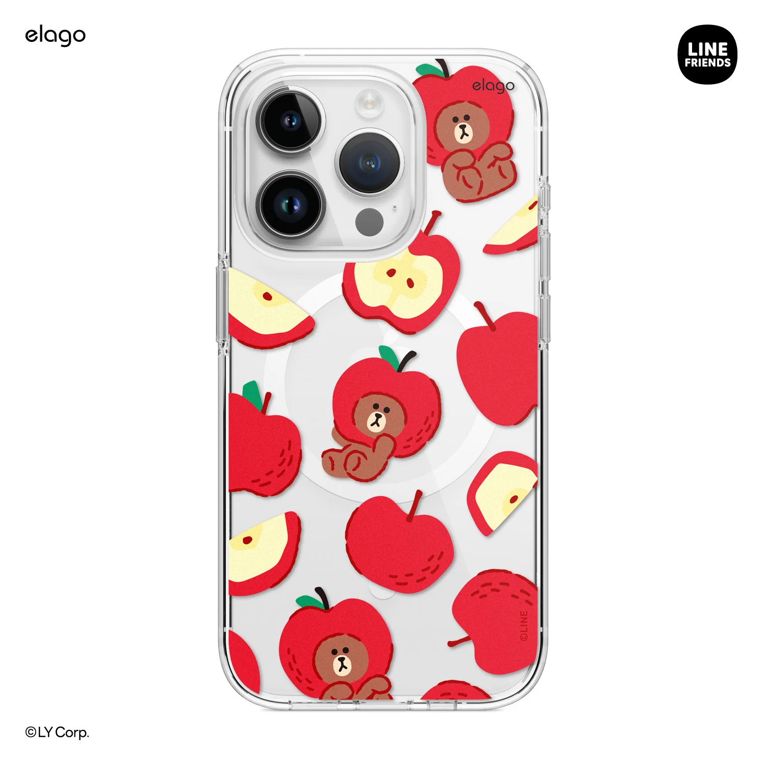 LINE FRIENDS | elago B&F Fruit Shop MagSafe Hybrid Case for iPhone 15 Pro - Image 2