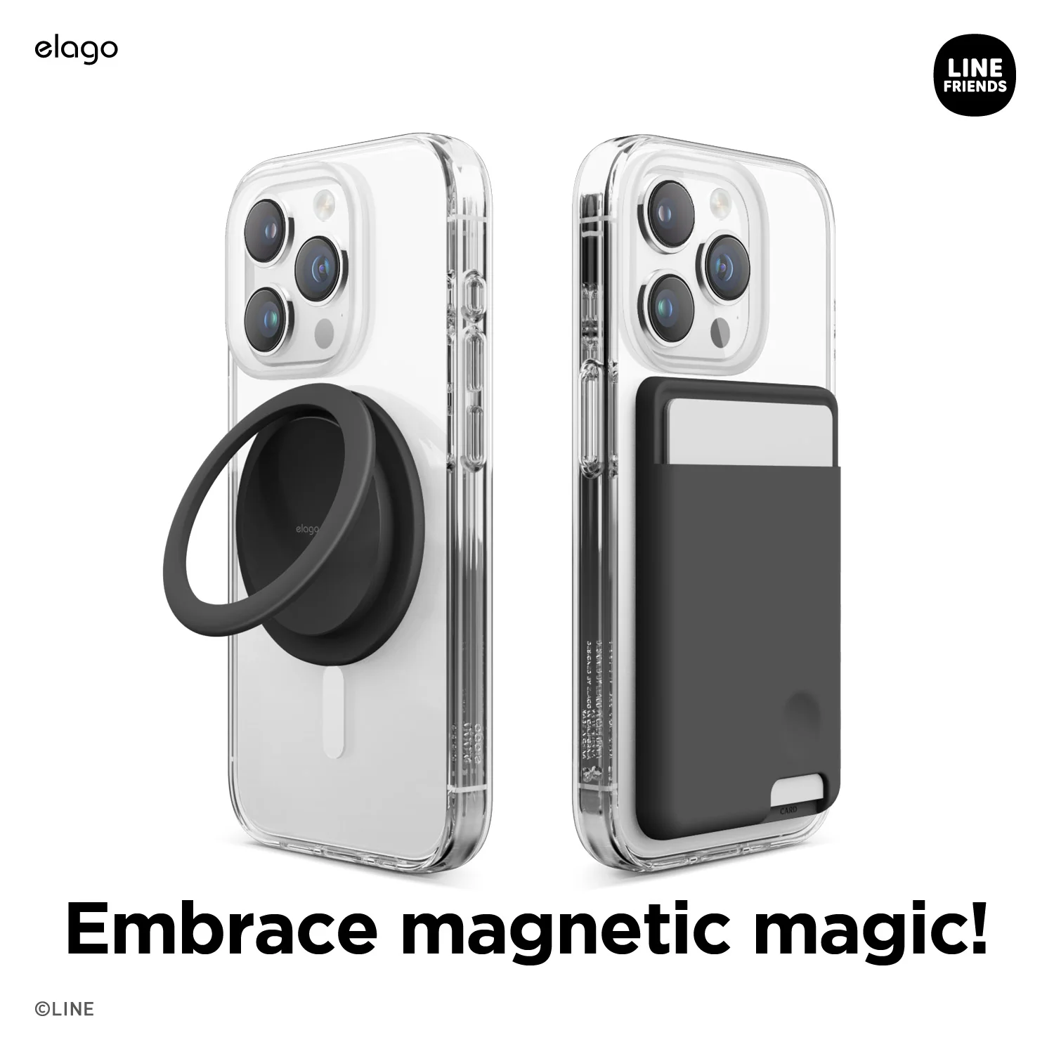 LINE FRIENDS | elago B&F Fruit Shop MagSafe Hybrid Case for iPhone 15 Pro Max - Image 5