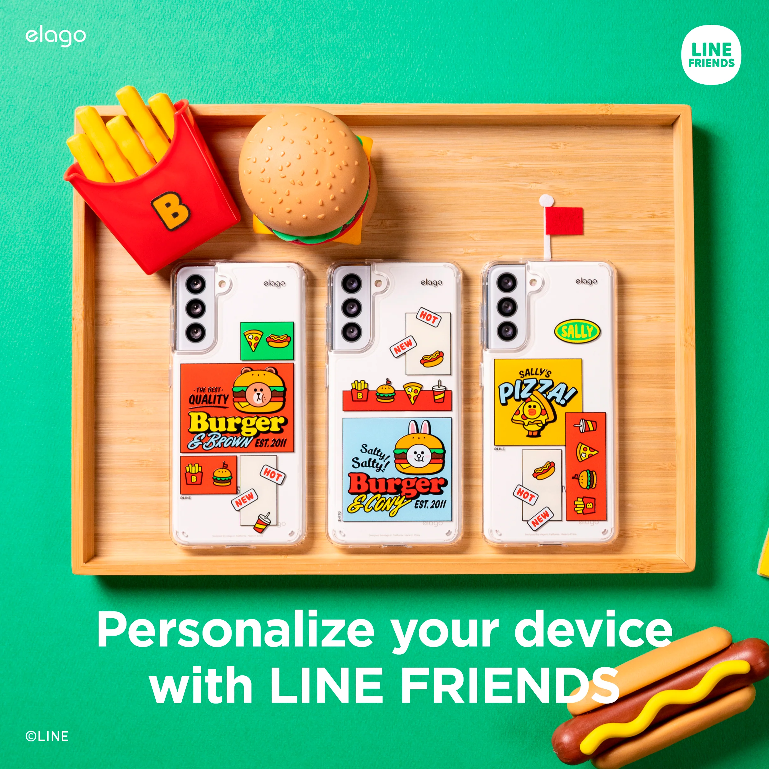 LINE FRIENDS | elago Burger Time Case [3 Styles] - Image 2