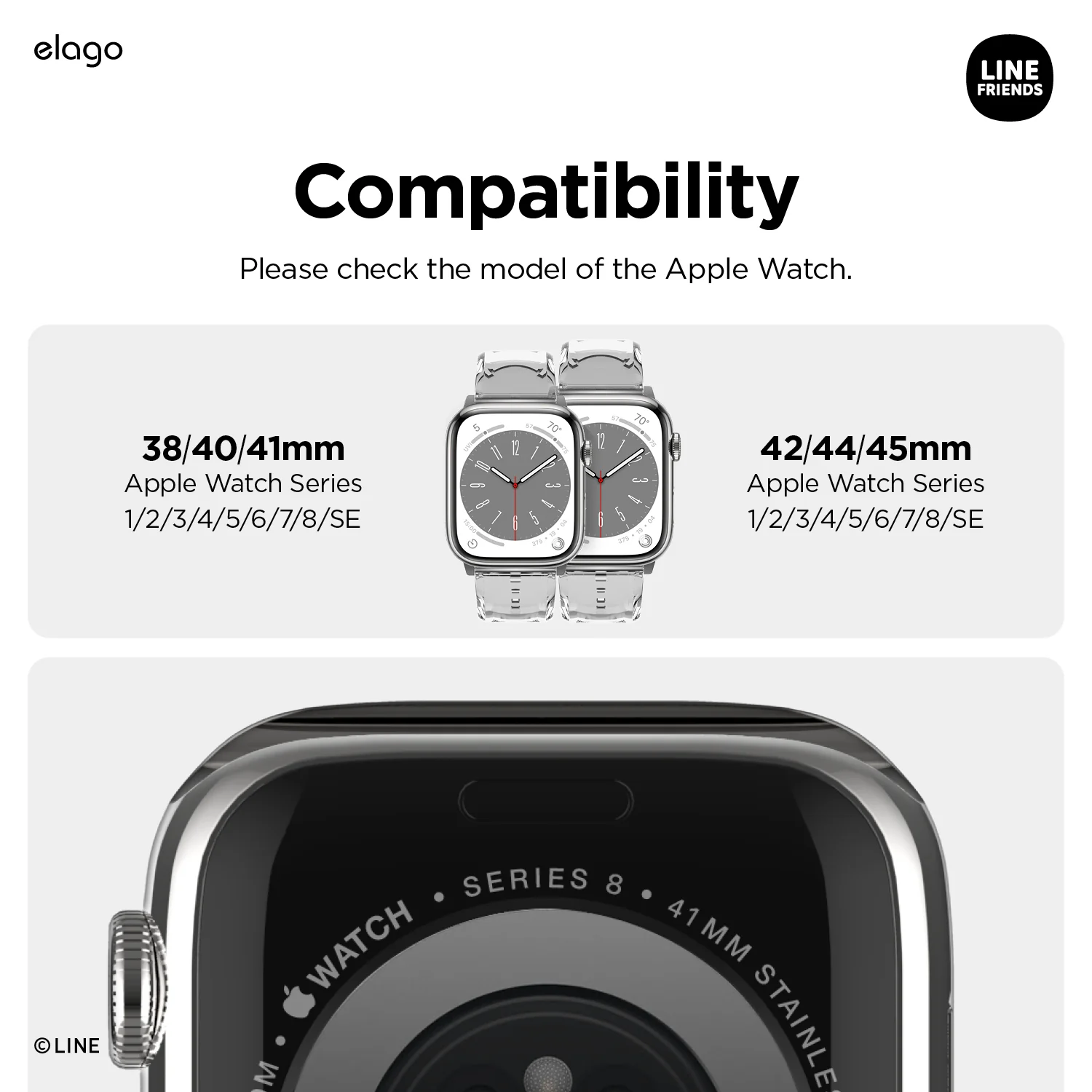 LINE FRIENDS | elago Burger Time Strap [4 Styles] [2 Sizes] - Image 7