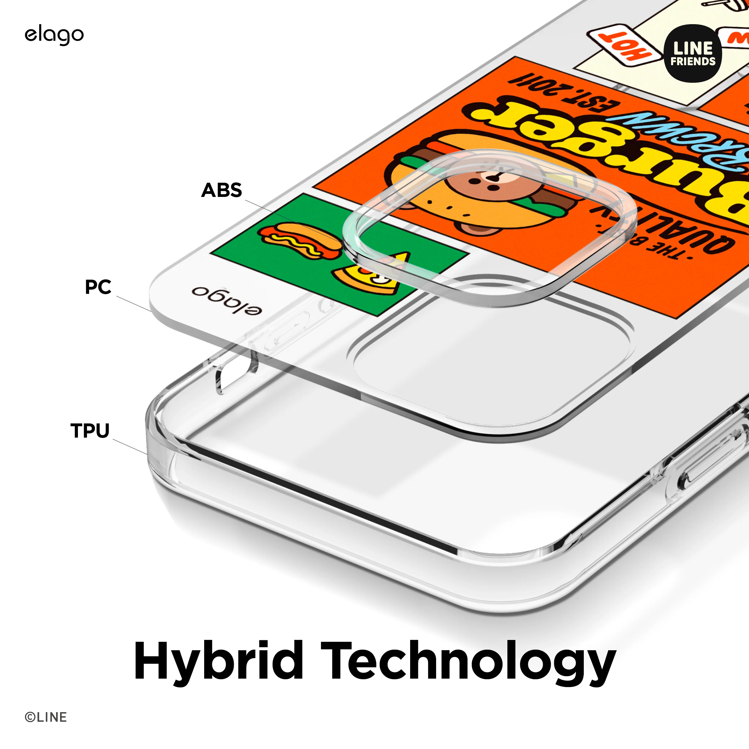 LINE FRIENDS | elago Burger Time Case [3 Styles] - Image 3