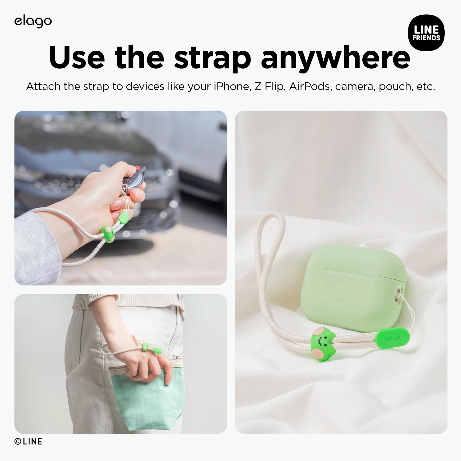 LINE FRIENDS | elago Lanyard Wrist Strap [2 Styles] - Image 5