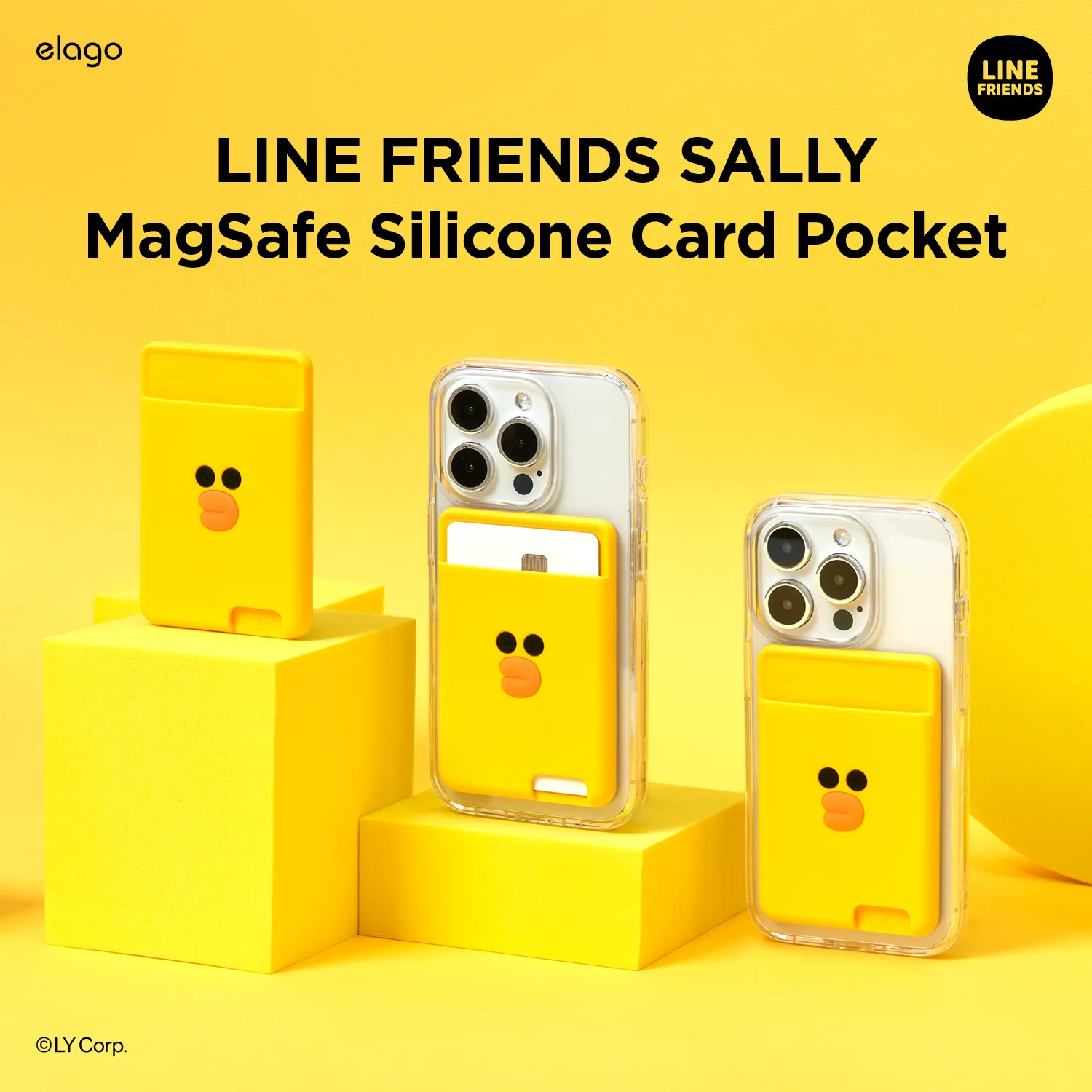 LINE FRIENDS | elago MagSafe Silicone Card Pocket [Sally] - Image 3