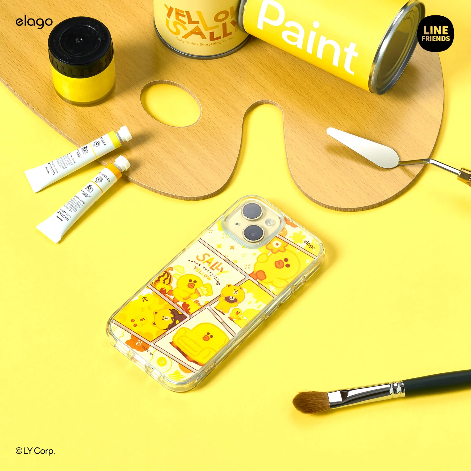 LINE FRIENDS | elago MagSafe Yellow Sally Case for iPhone 15 Plus - Image 7