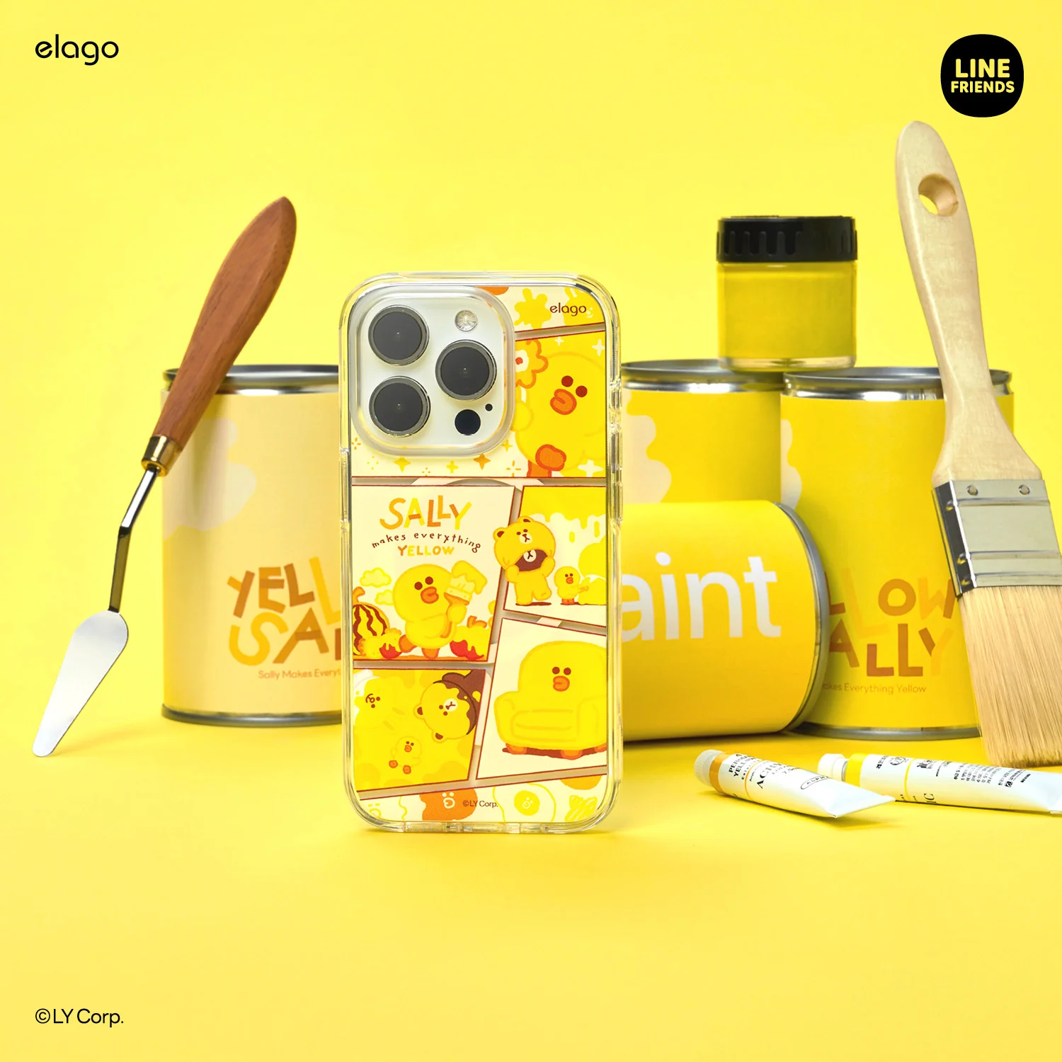LINE FRIENDS | elago MagSafe Yellow Sally Case for iPhone 15 Pro - Image 8