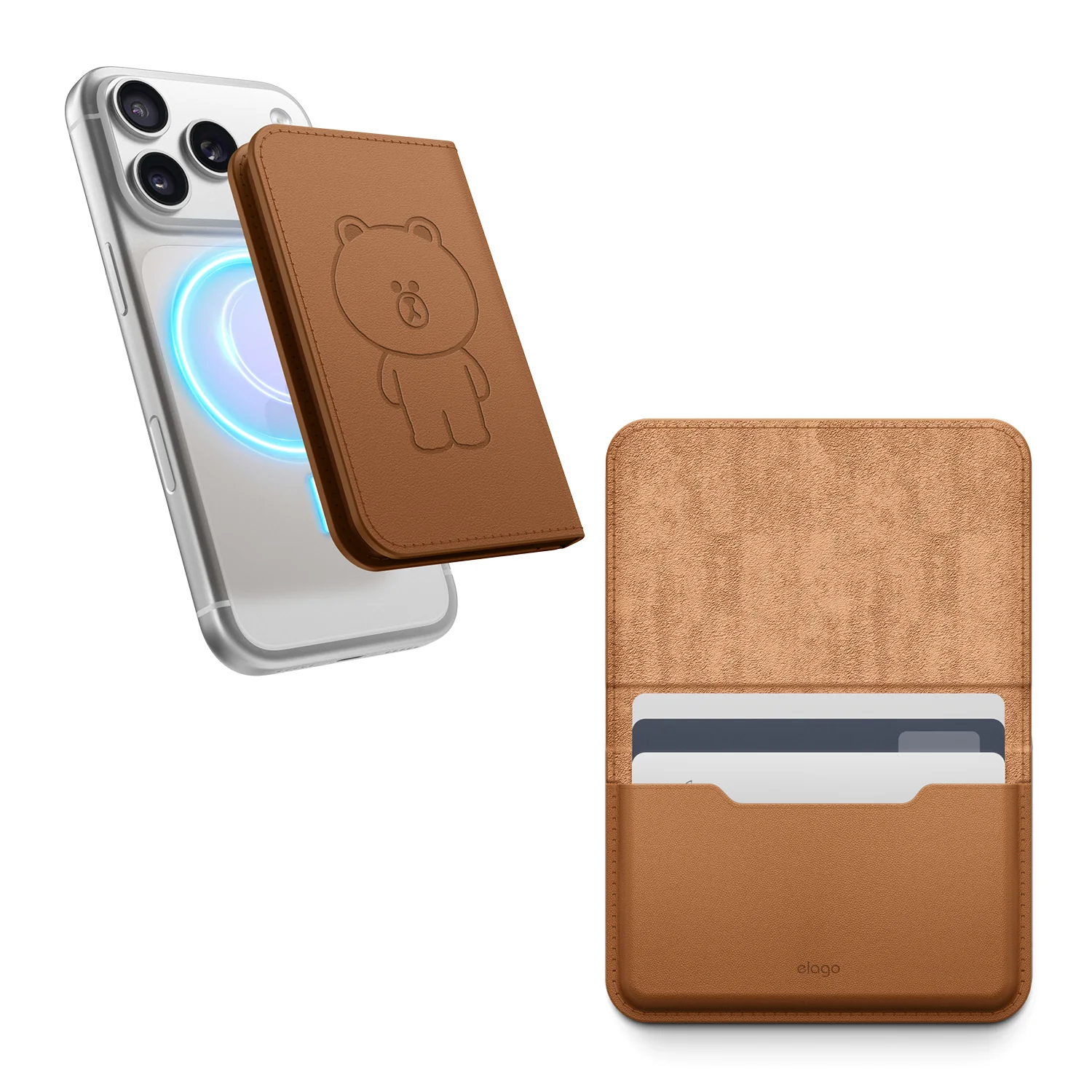 LINE FRIENDS | Magnetic Leather Card Holder