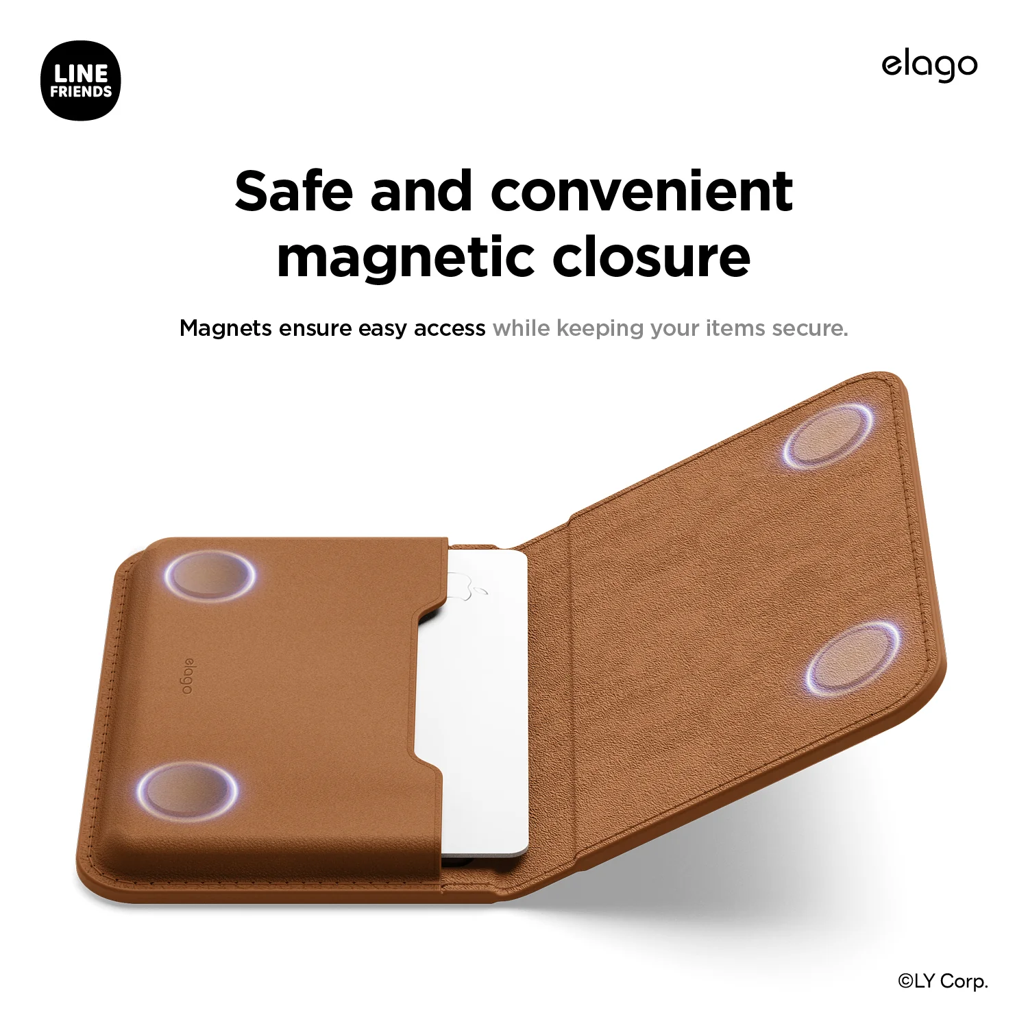 LINE FRIENDS | Magnetic Leather Card Holder - Image 6